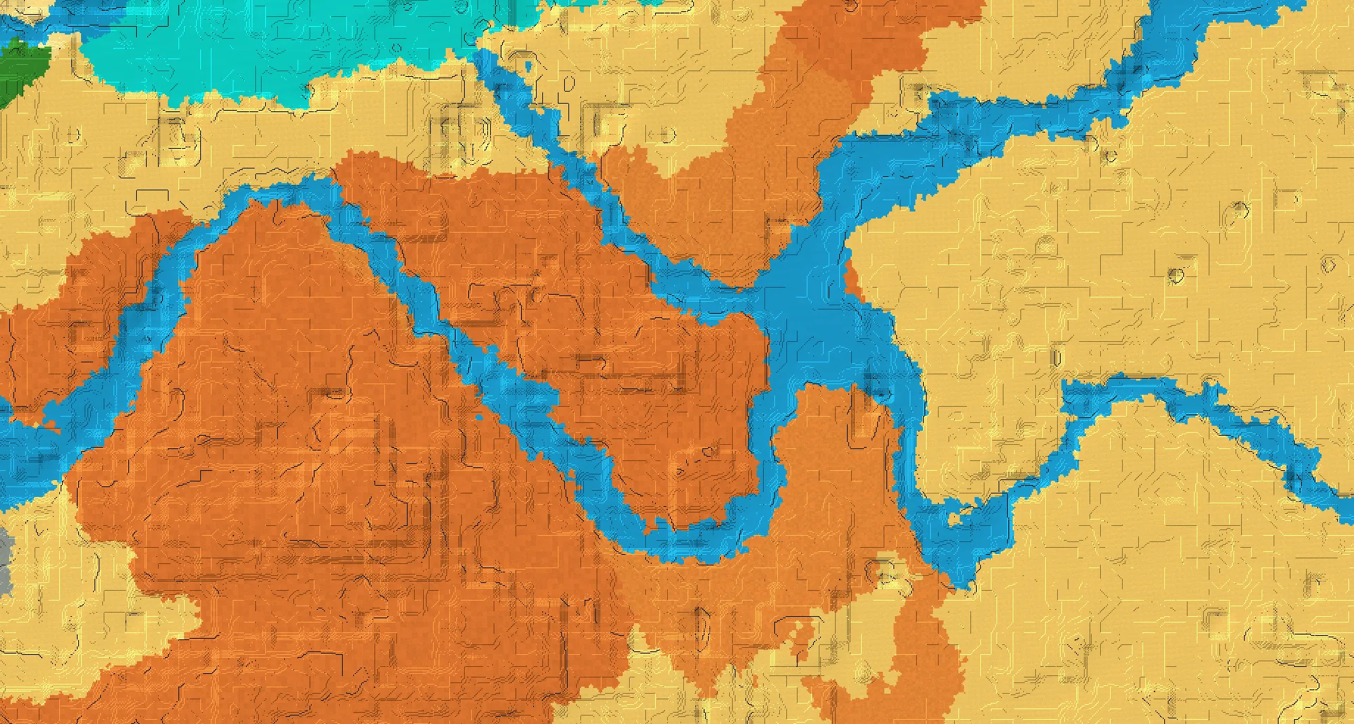 Seed map — Badlands Start with Ruined Portal
