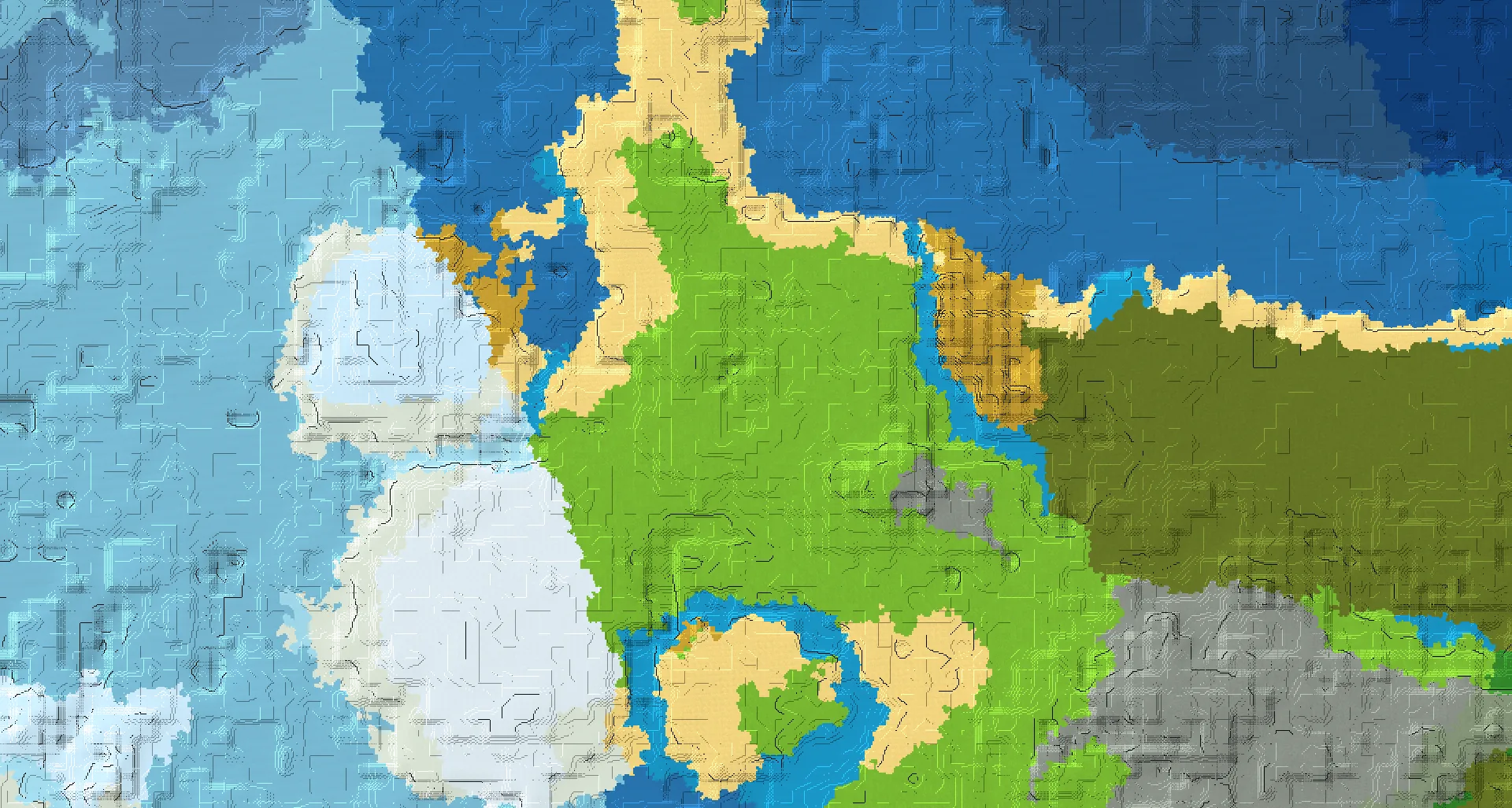 Seed map — Coastal plains village and Sulfur caves