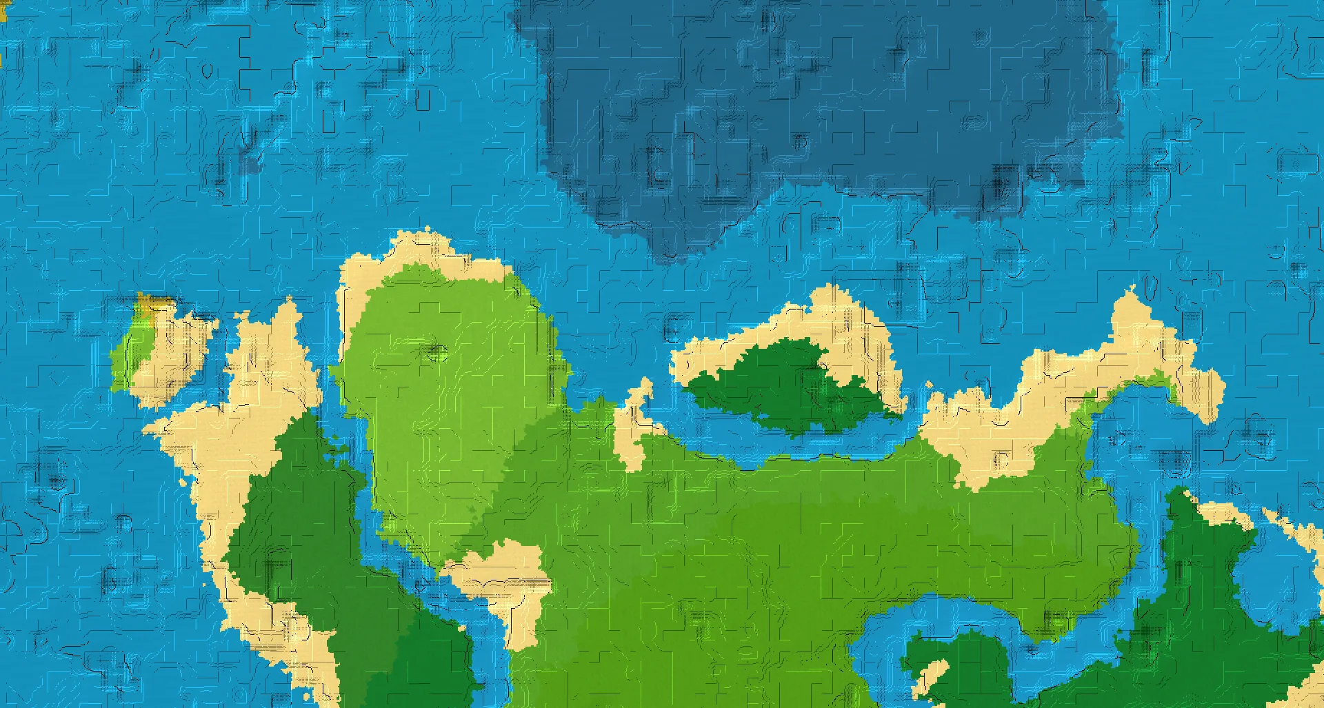 Seed map — Mineshaft Northeast of a Plains Start with Ocean Monument