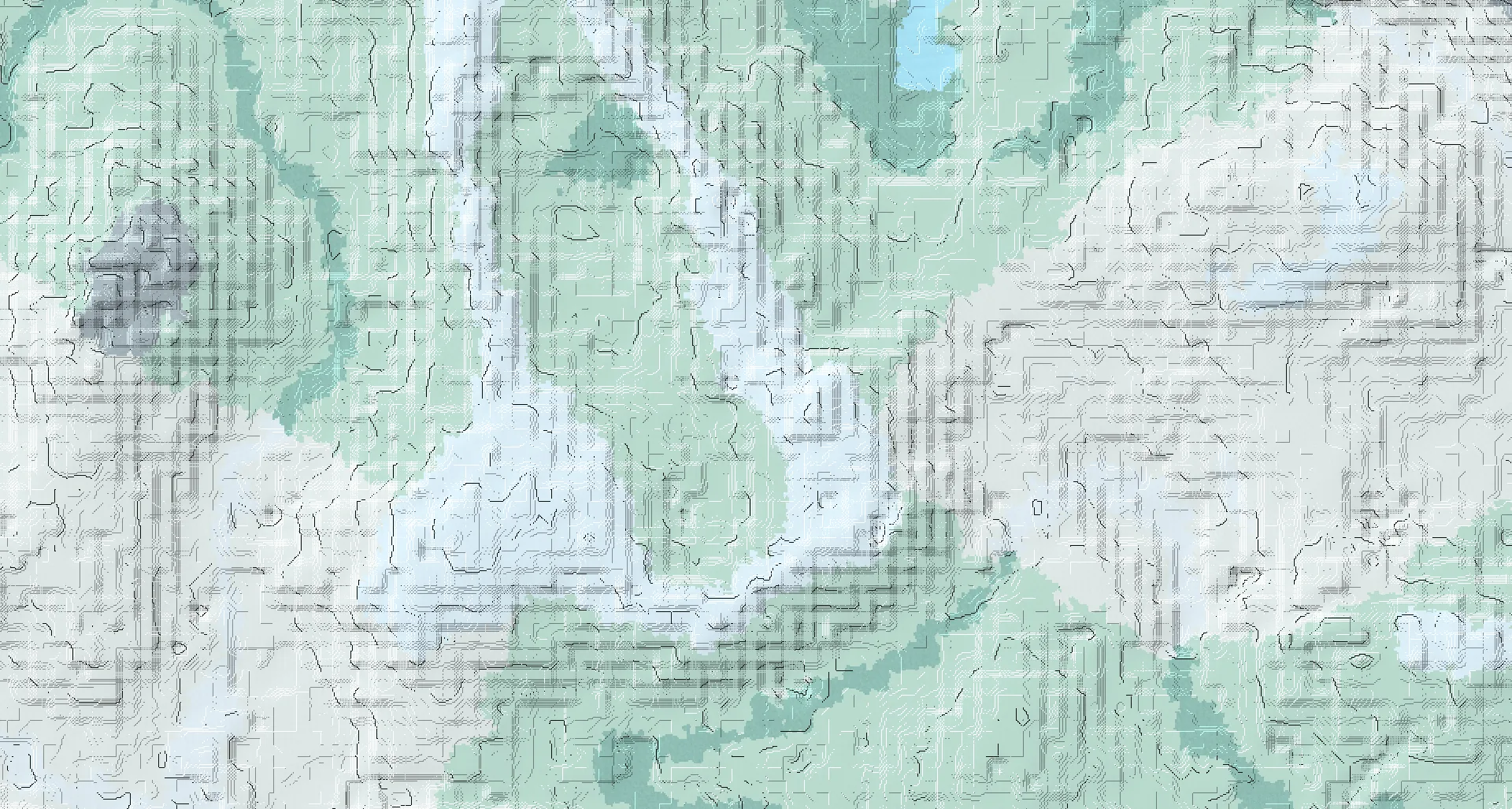 Seed map — Snowy Plains Start and an Ancient City Route