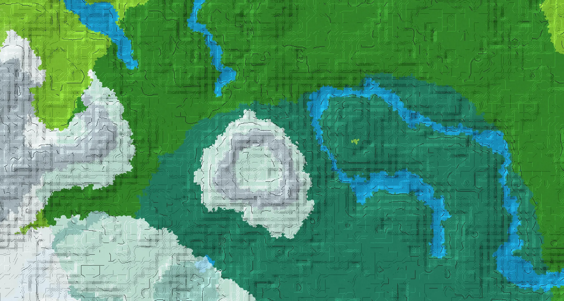 Seed map — Jagged Peaks Southwest of a Dripstone Caves Start