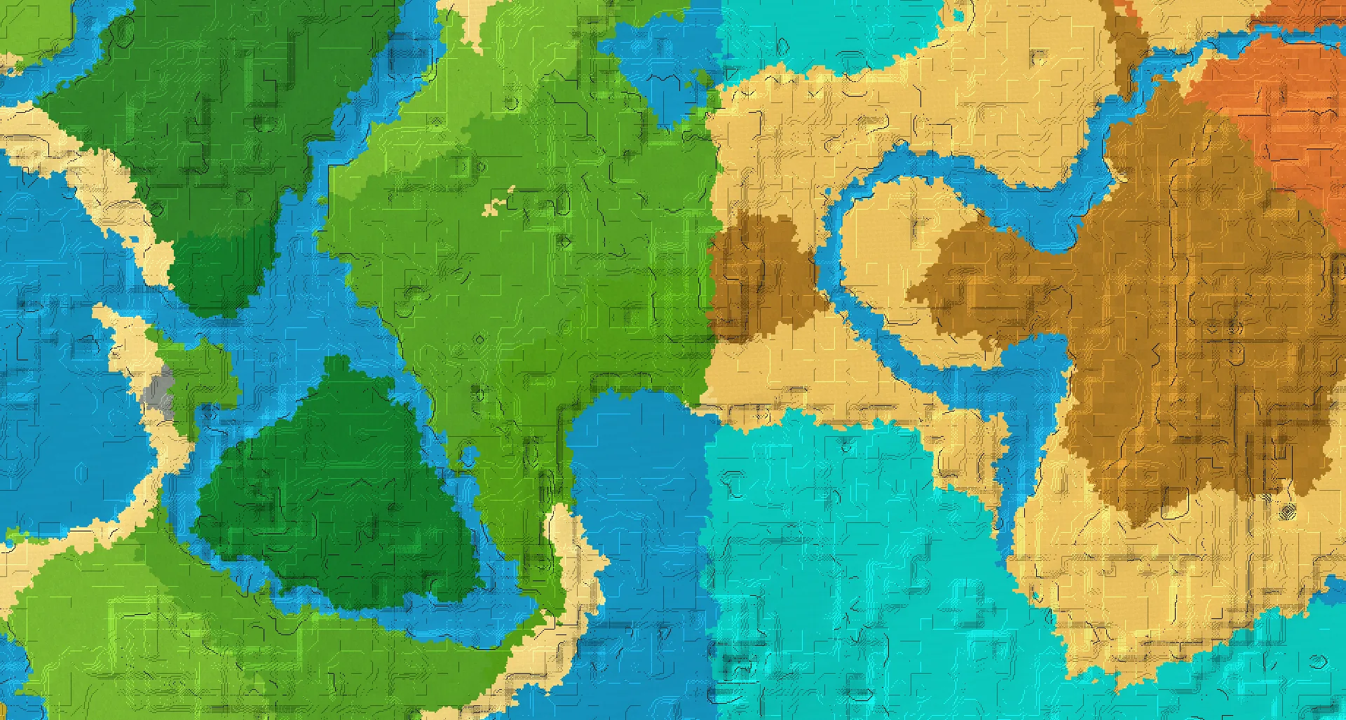 Seed map — Bamboo Jungle Northwest of a Desert Start