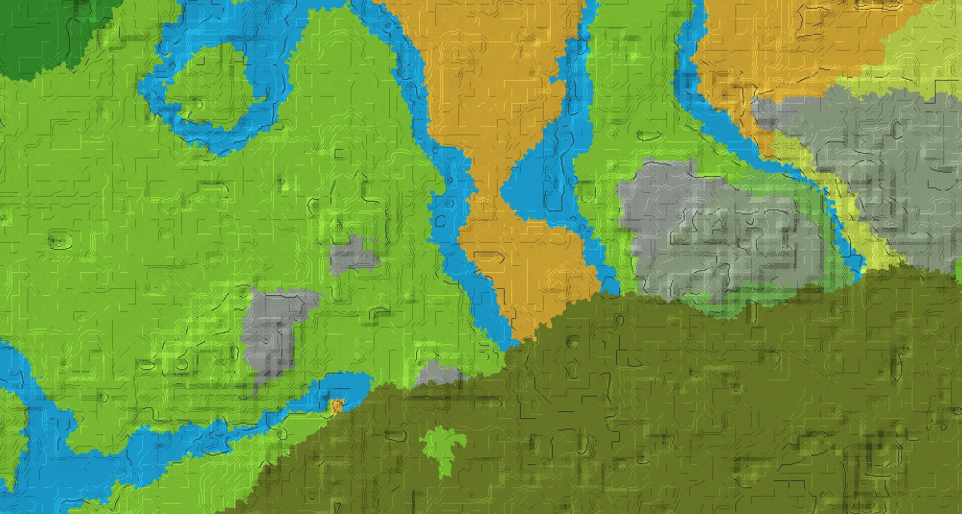 Seed map — Dappled Forest Northeast of a Plains Start with Trial Chambers