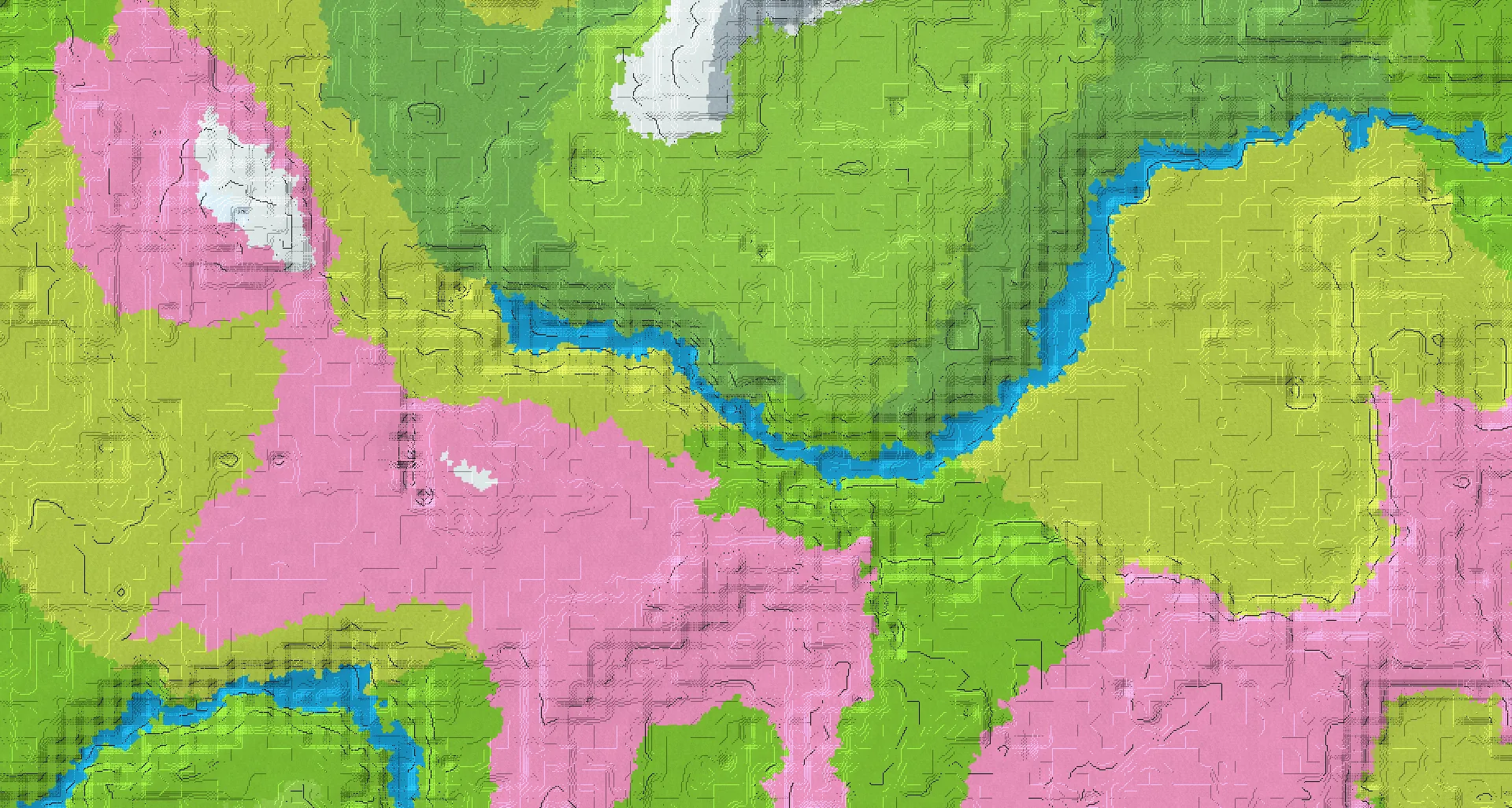 Seed map — Flower Forest North of a Plains Start with Ancient City