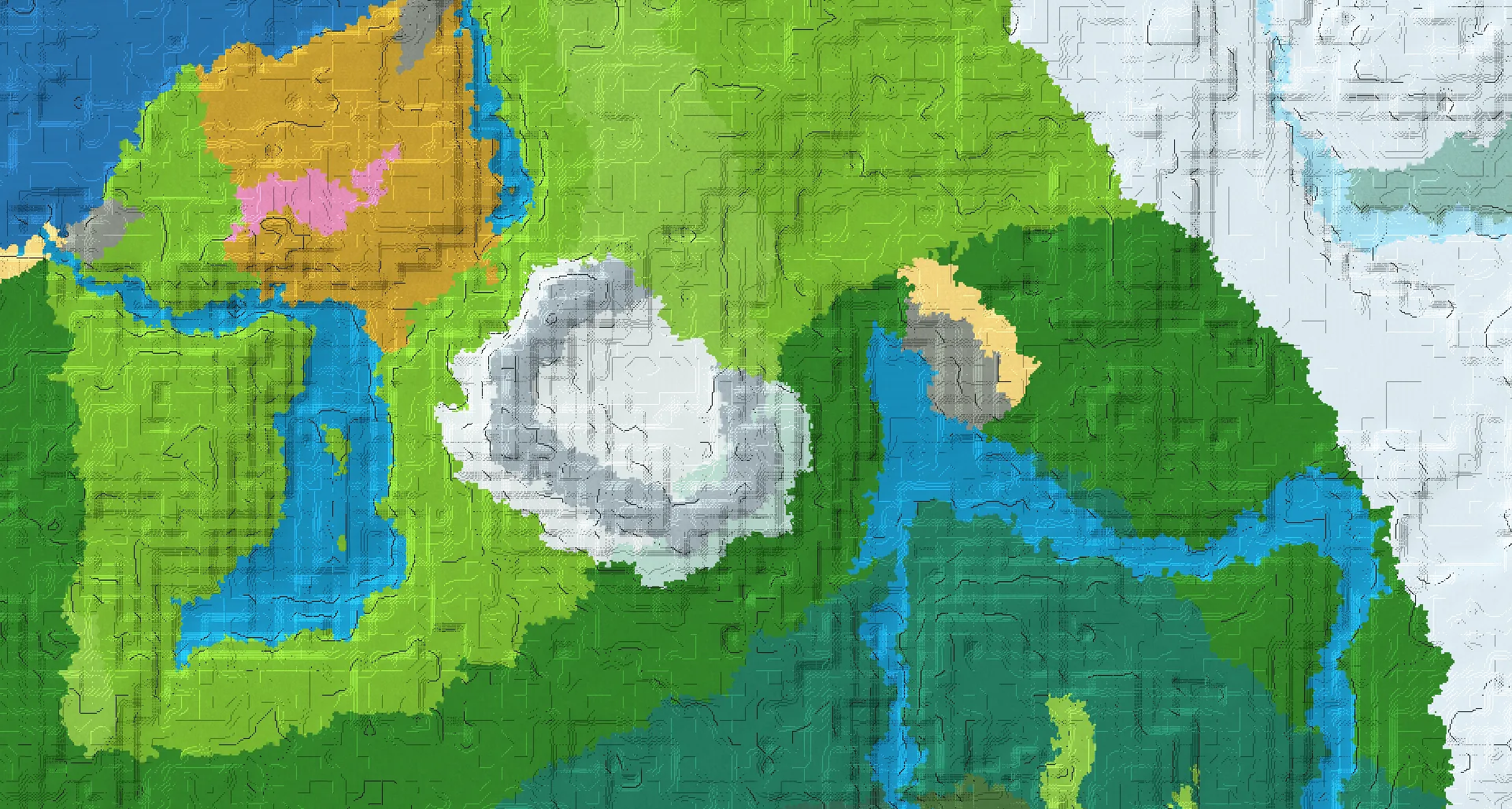 Seed map — Mineshaft Northwest of a Forest Start