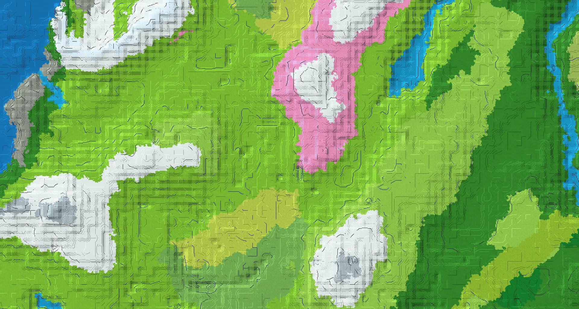 Seed map — Cherry Grove and Village from Plains at 0, -368