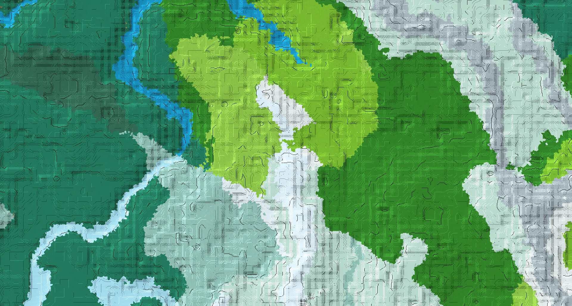 Seed map — Frozen Peaks East of a Meadow Start