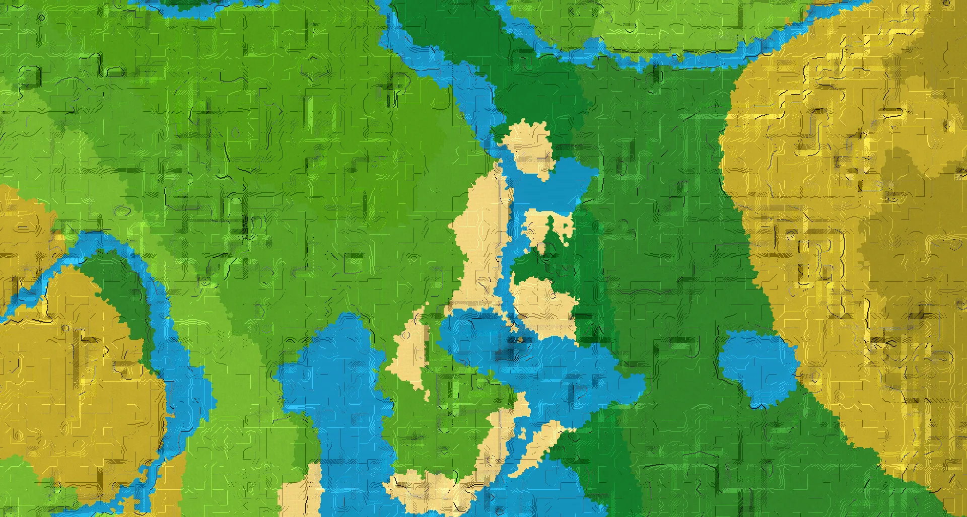 Seed map — Buried Treasure Southwest of a Forest Start