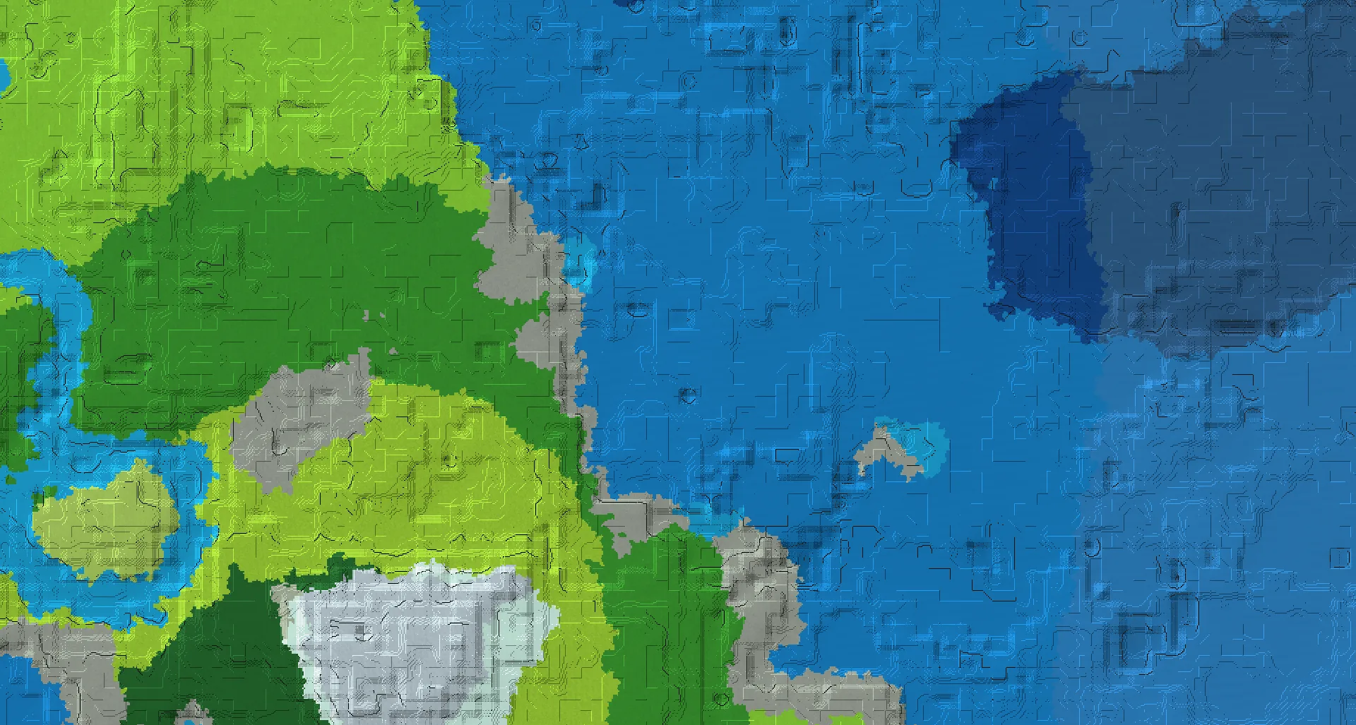 Seed map — Ocean Ruins Southeast of a Plains Start with Village