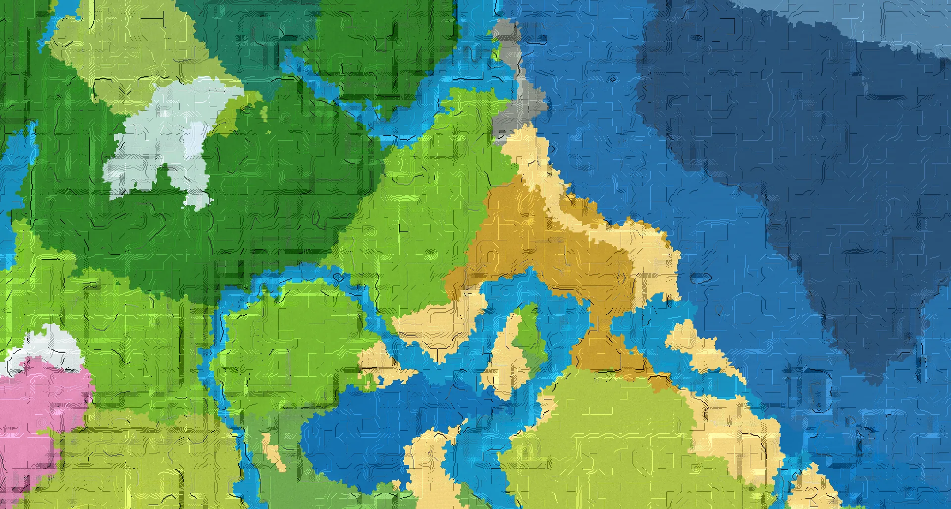 Seed map — Dappled Forest East of a Plains Start with Trial Chambers