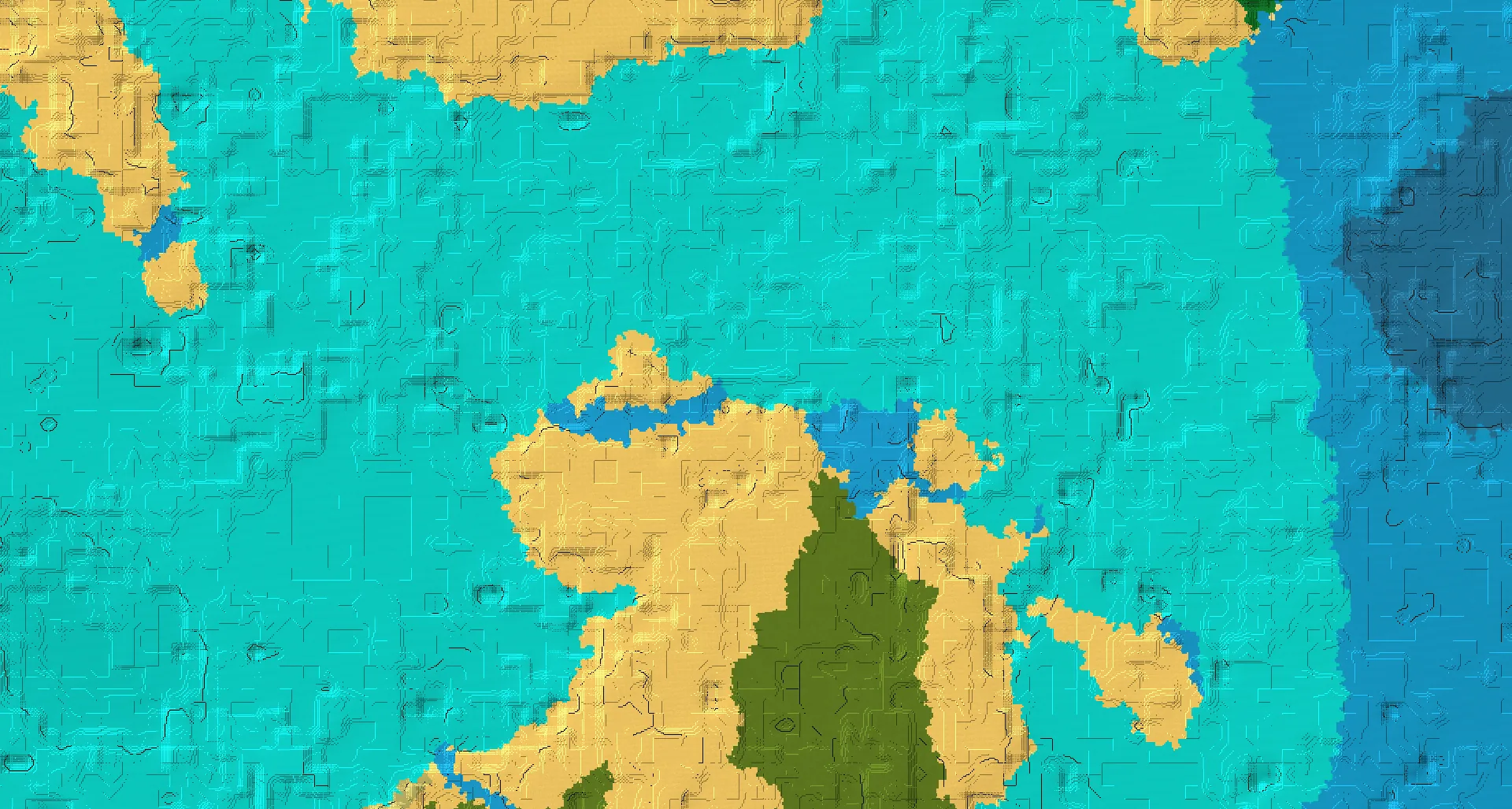Seed map — Warm Ocean North of a Desert Start with Trial Chambers