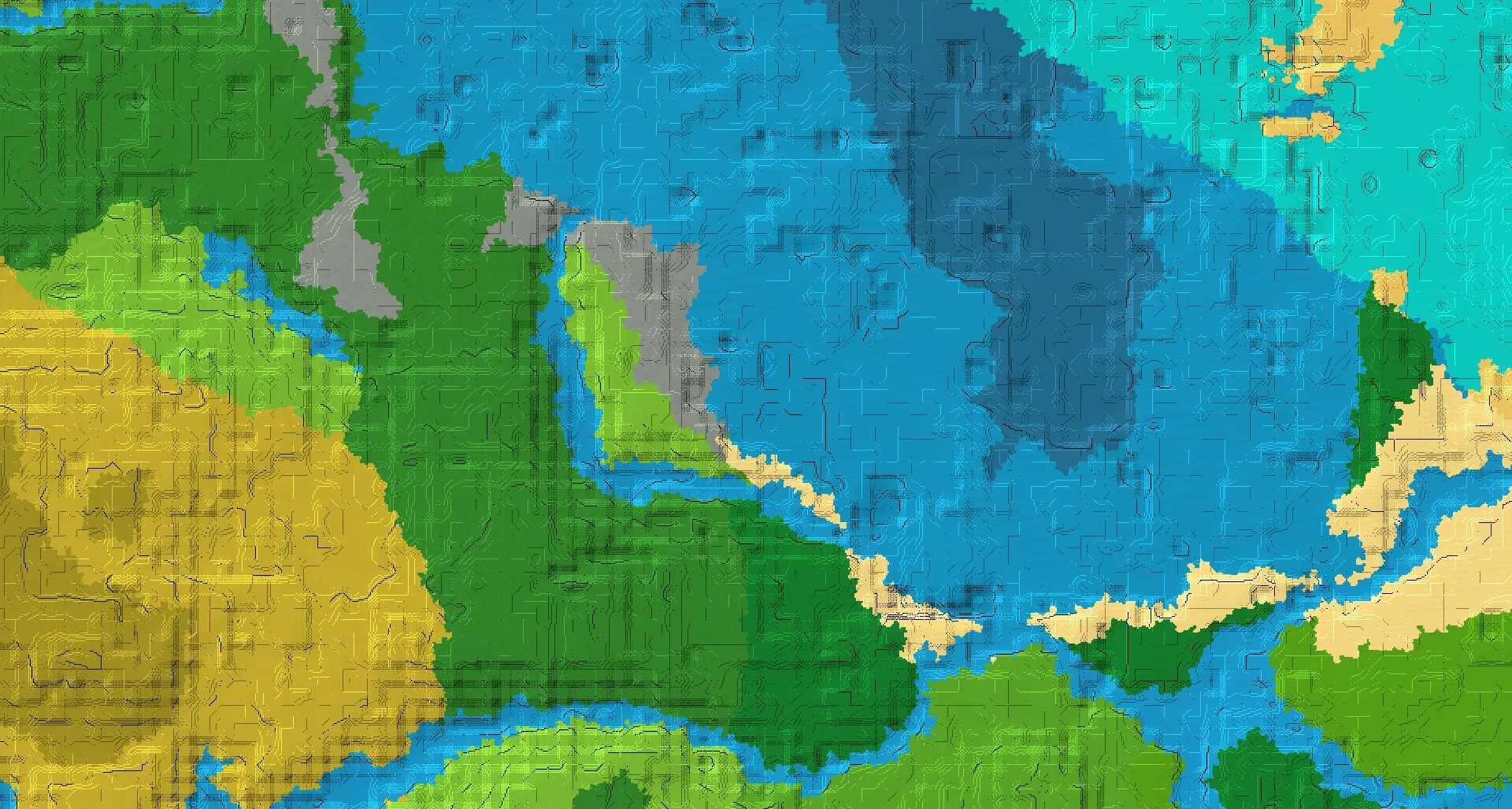 Seed map — Lukewarm Ocean Northeast of a Plains Start with Trial Chambers