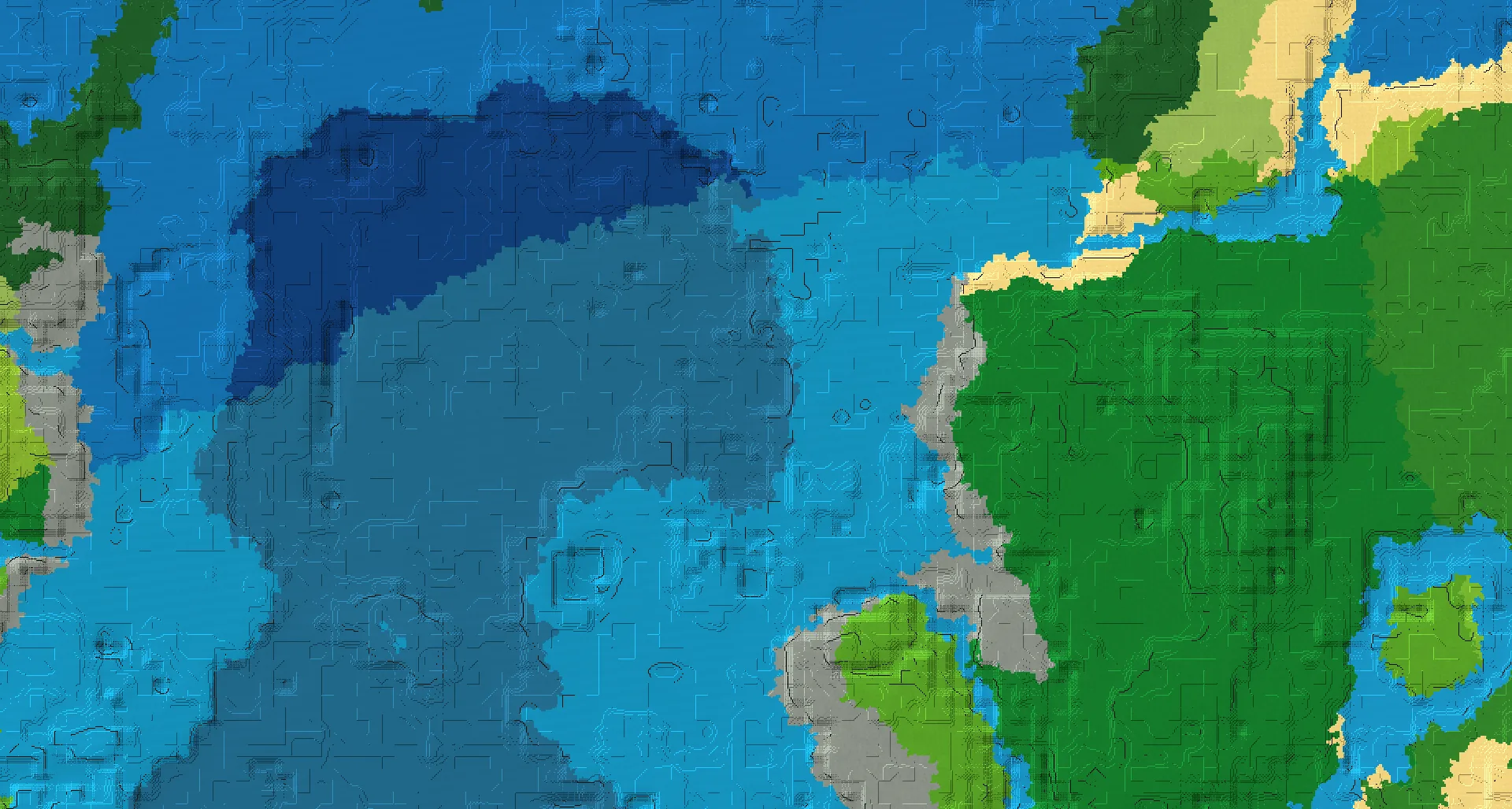 Seed map — Ocean Ruins Northwest of a Sparse Jungle Start