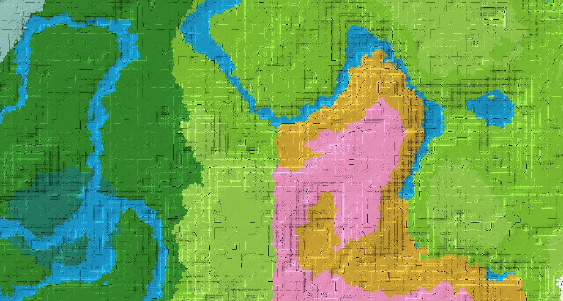 Seed map — Dappled Forest Northeast of a Dripstone Caves Start