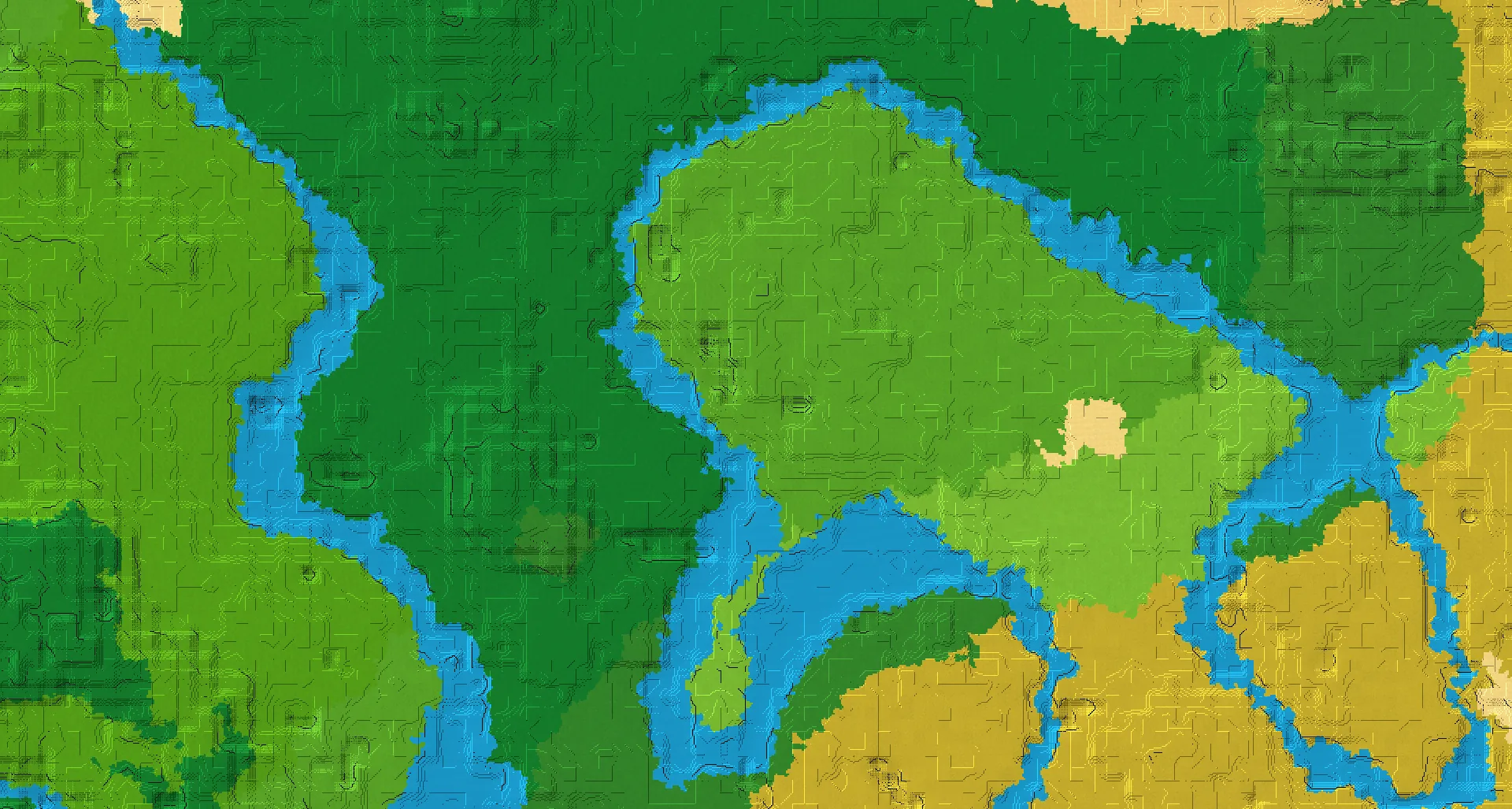 Seed map — Mineshaft West of a Sparse Jungle Start