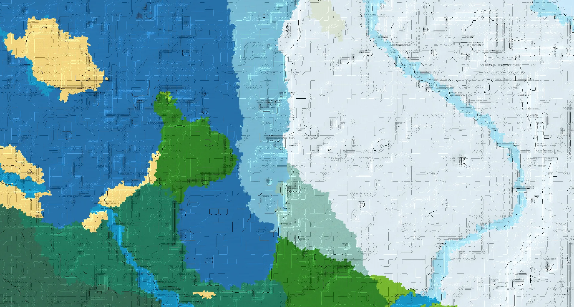 Seed map — 2 Villages near a Snowy Plains Start
