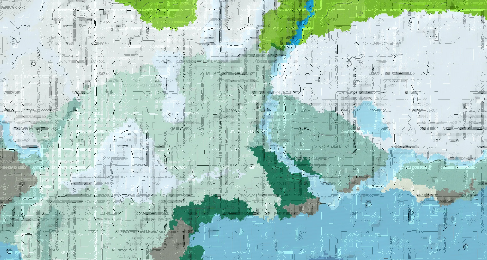Seed map — Lush Caves South of a Dripstone Caves Start