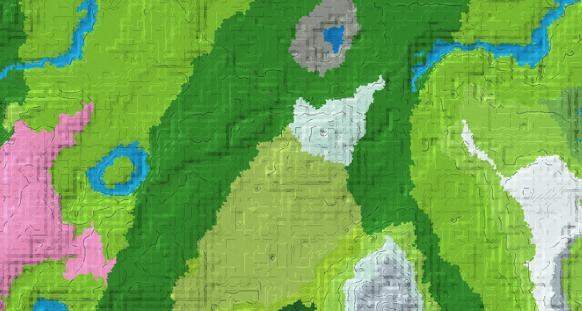 Seed map — Ancient City North of a Old Growth Birch Forest Start with Ruined Portal
