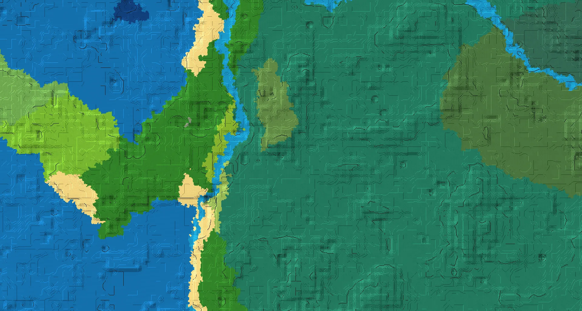 Seed map — 2 Villages near a Forest Start with Pillager Outpost
