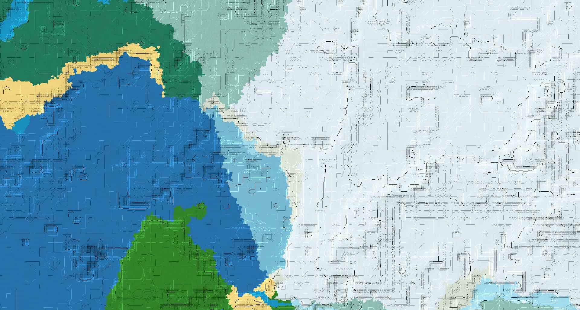 Seed map — Buried Treasure Southwest of a Snowy Plains Start