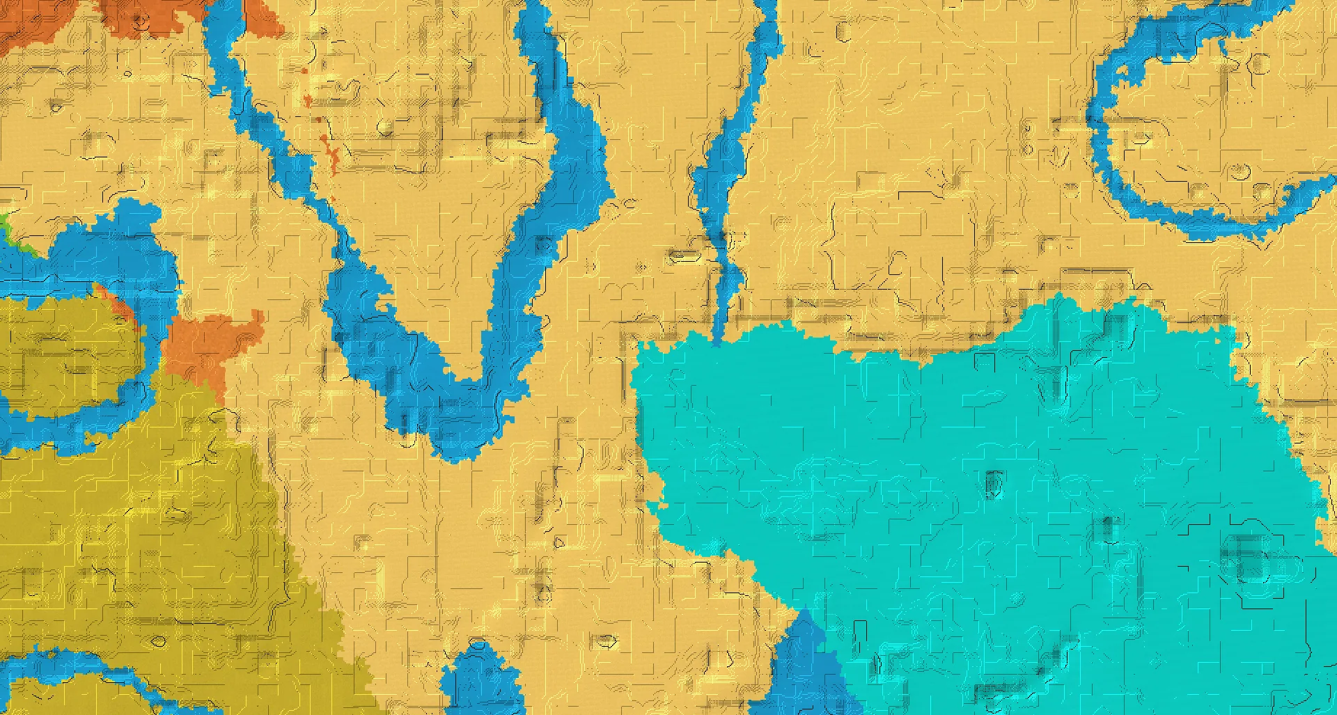Seed map — Warm Ocean Southeast of a Desert Start