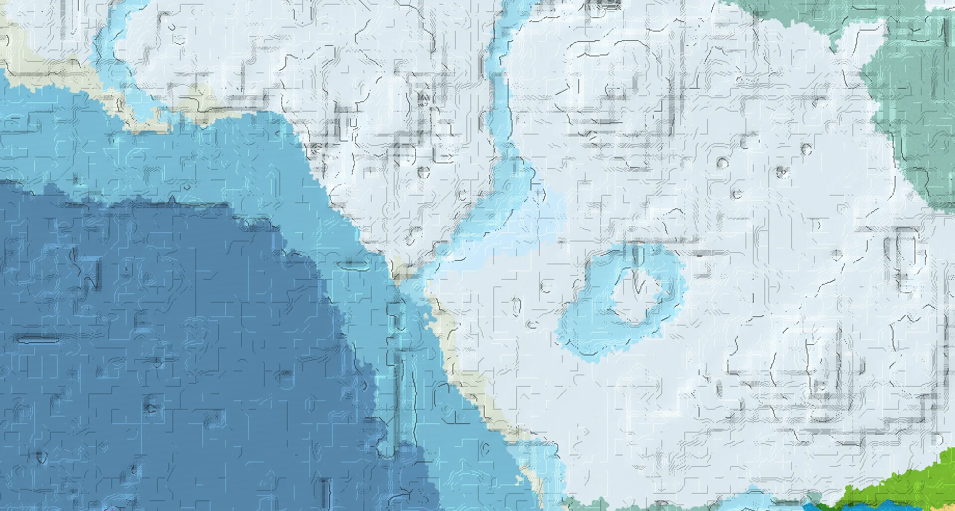 Seed map — Ice Spikes North of a Snowy Plains Start with Trial Chambers