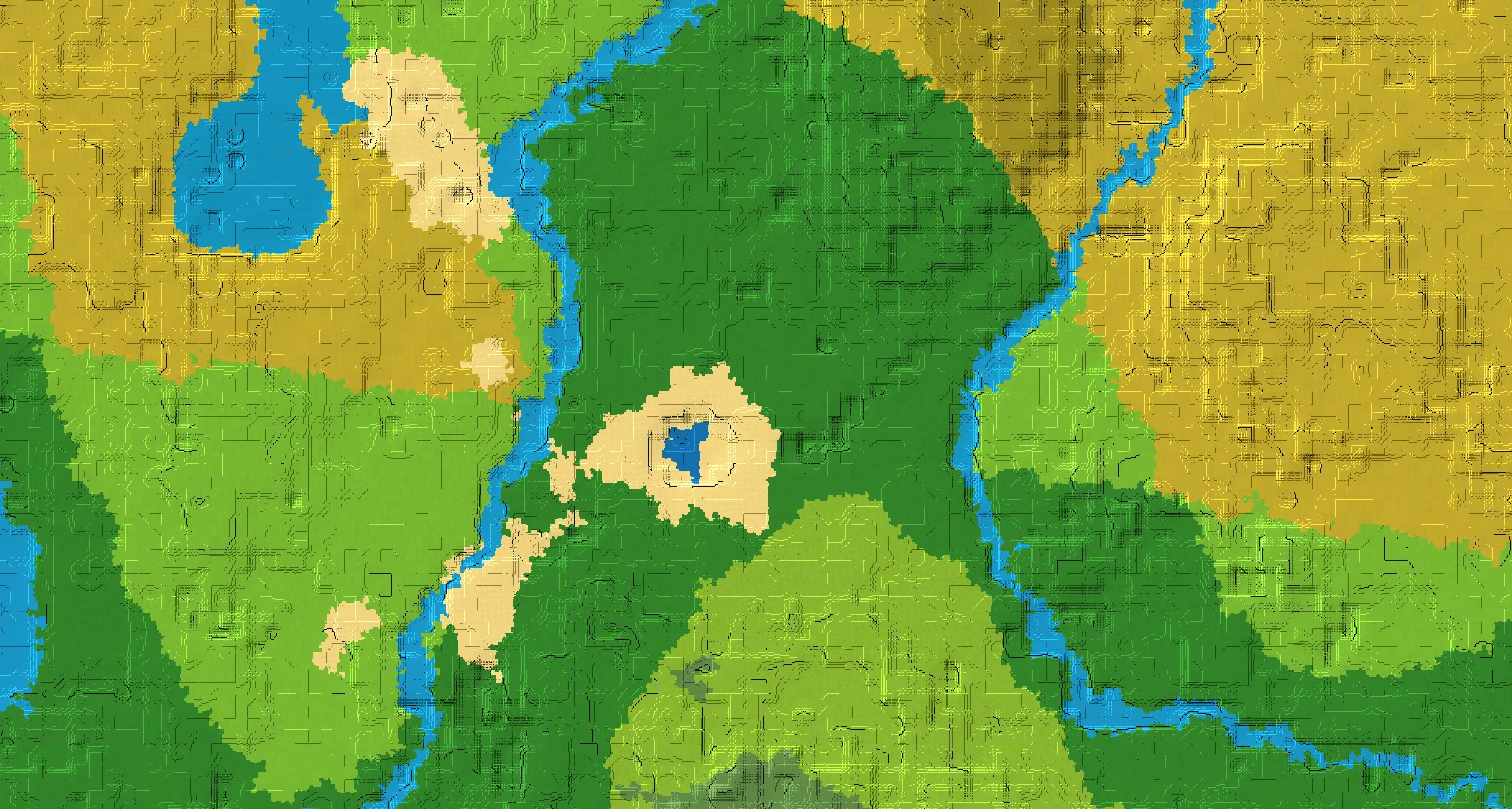 Seed map — Buried Treasure Northeast of a Forest Start