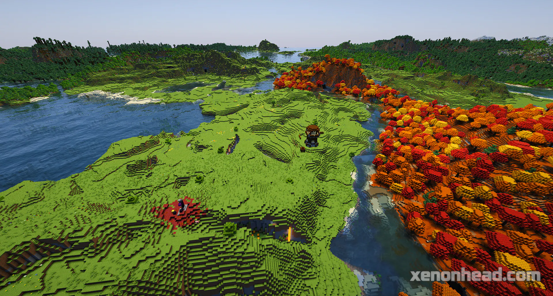 A Green Island in Autumn