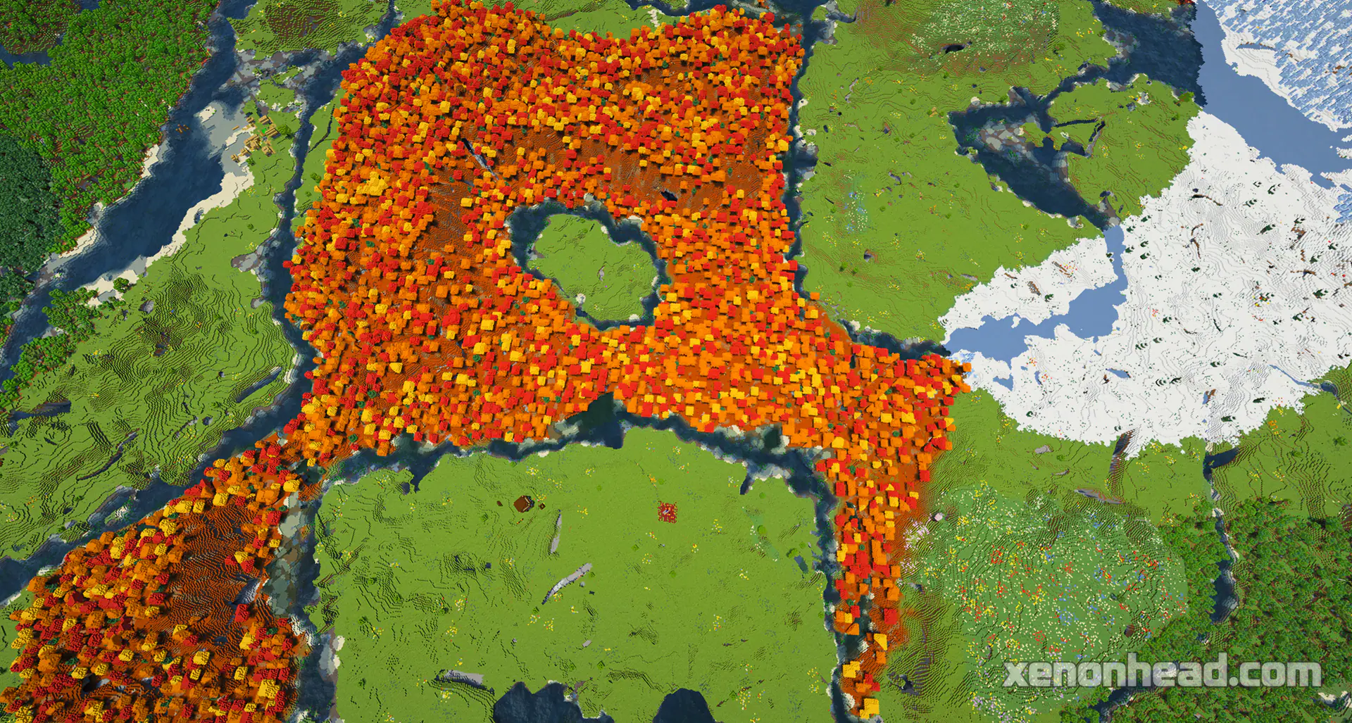 A Green Island in Autumn