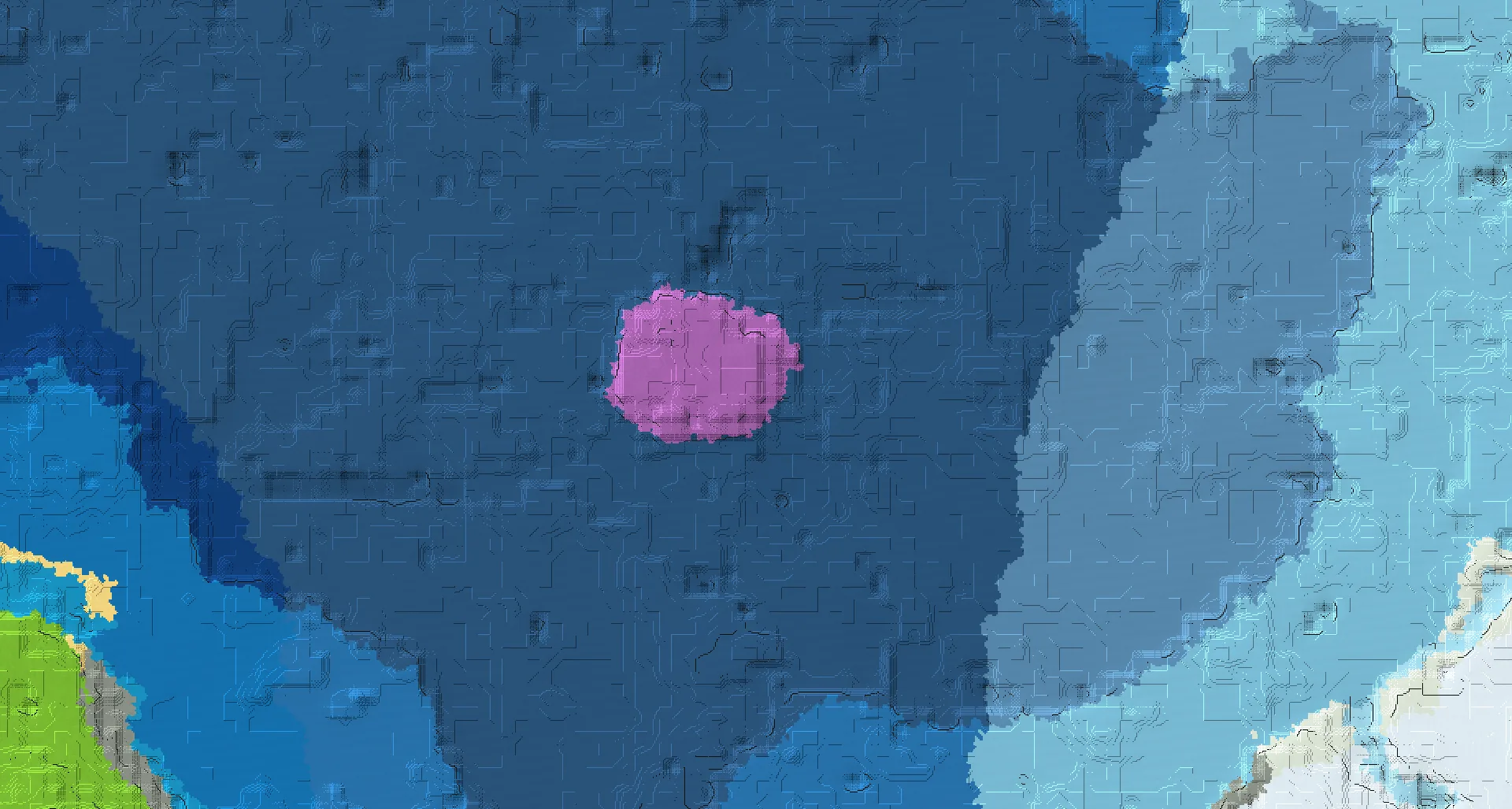 Seed map — Mushroom Fields Northwest of a Snowy Plains Start