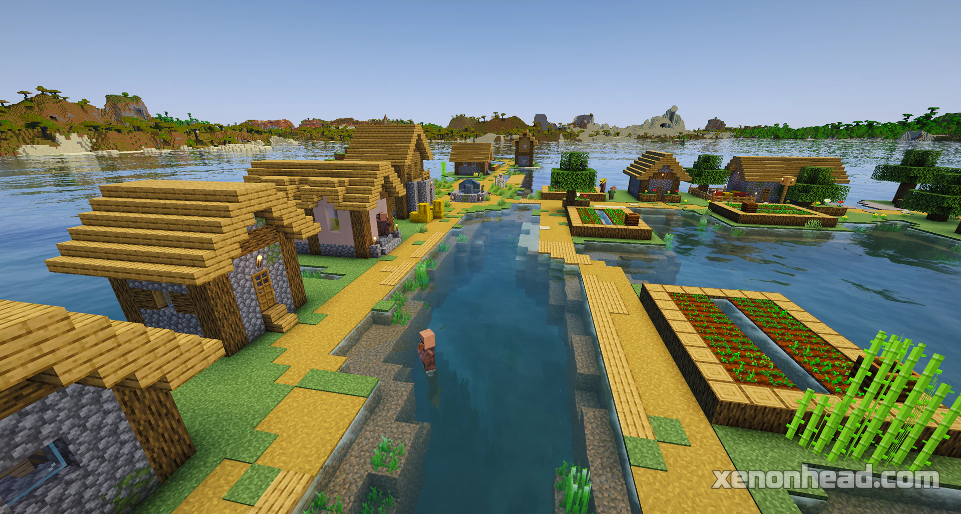 Ocean monument island village