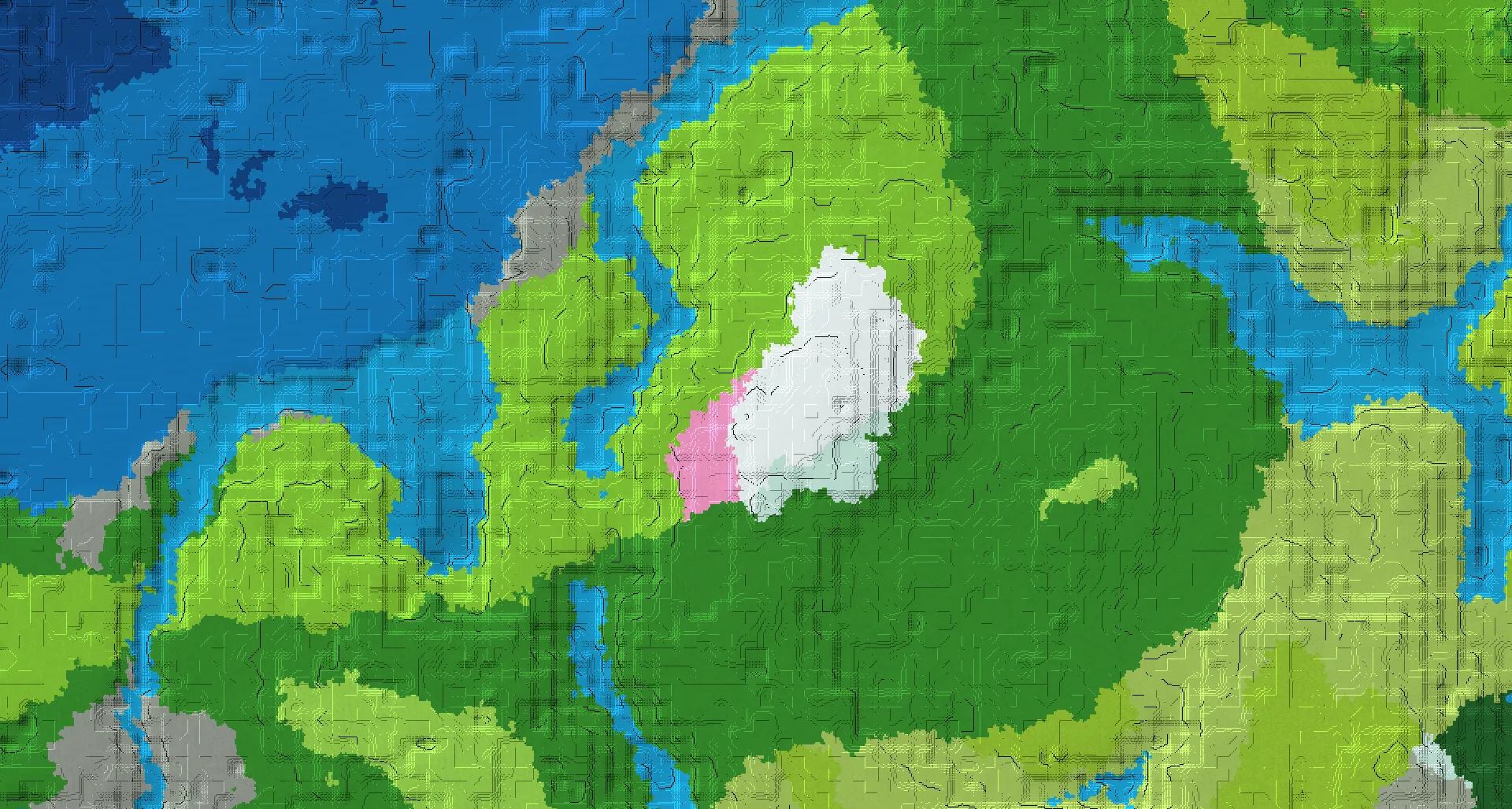 Seed map — Ancient City South of a Plains Start