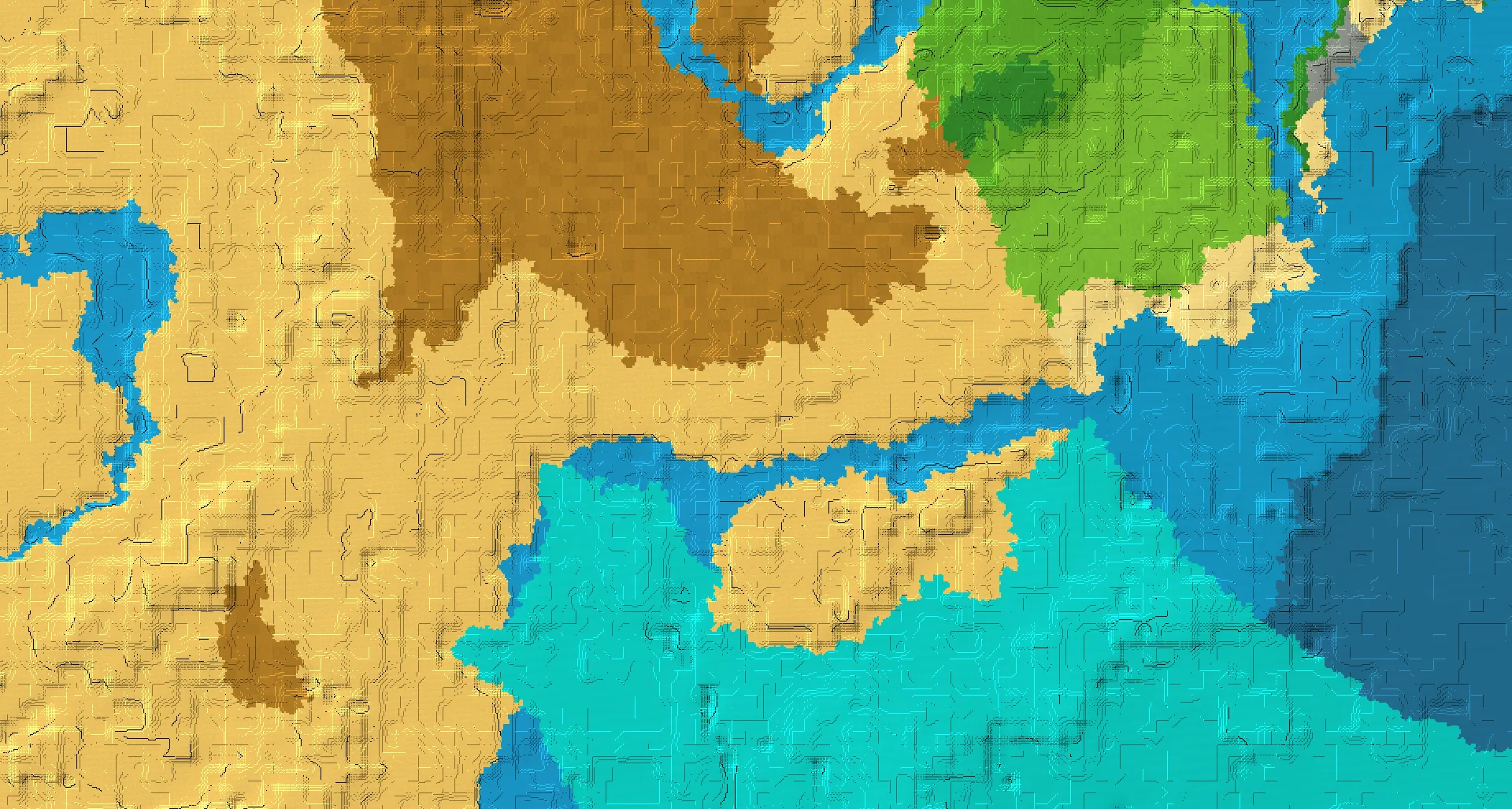 Seed map — Desert Temple Southwest of a Plains Start