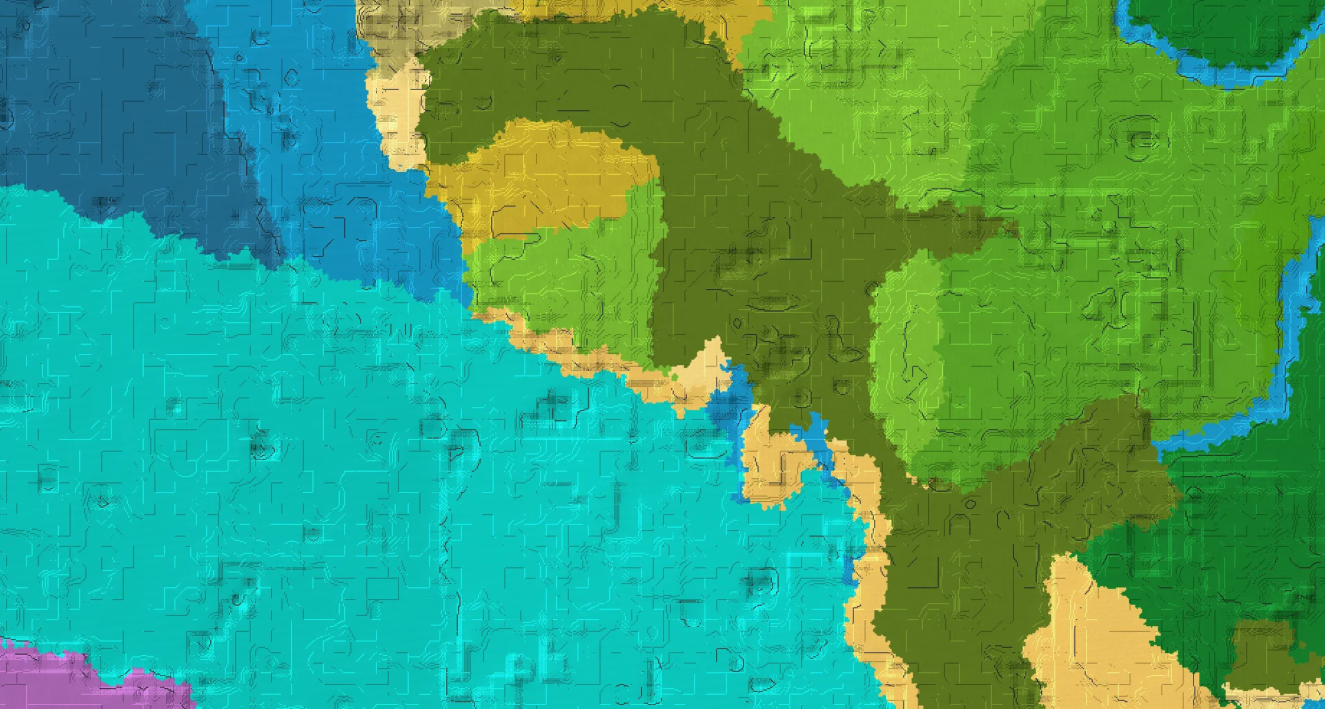 Seed map — Mangrove Swamp East of a Desert Start with Ruined Portal