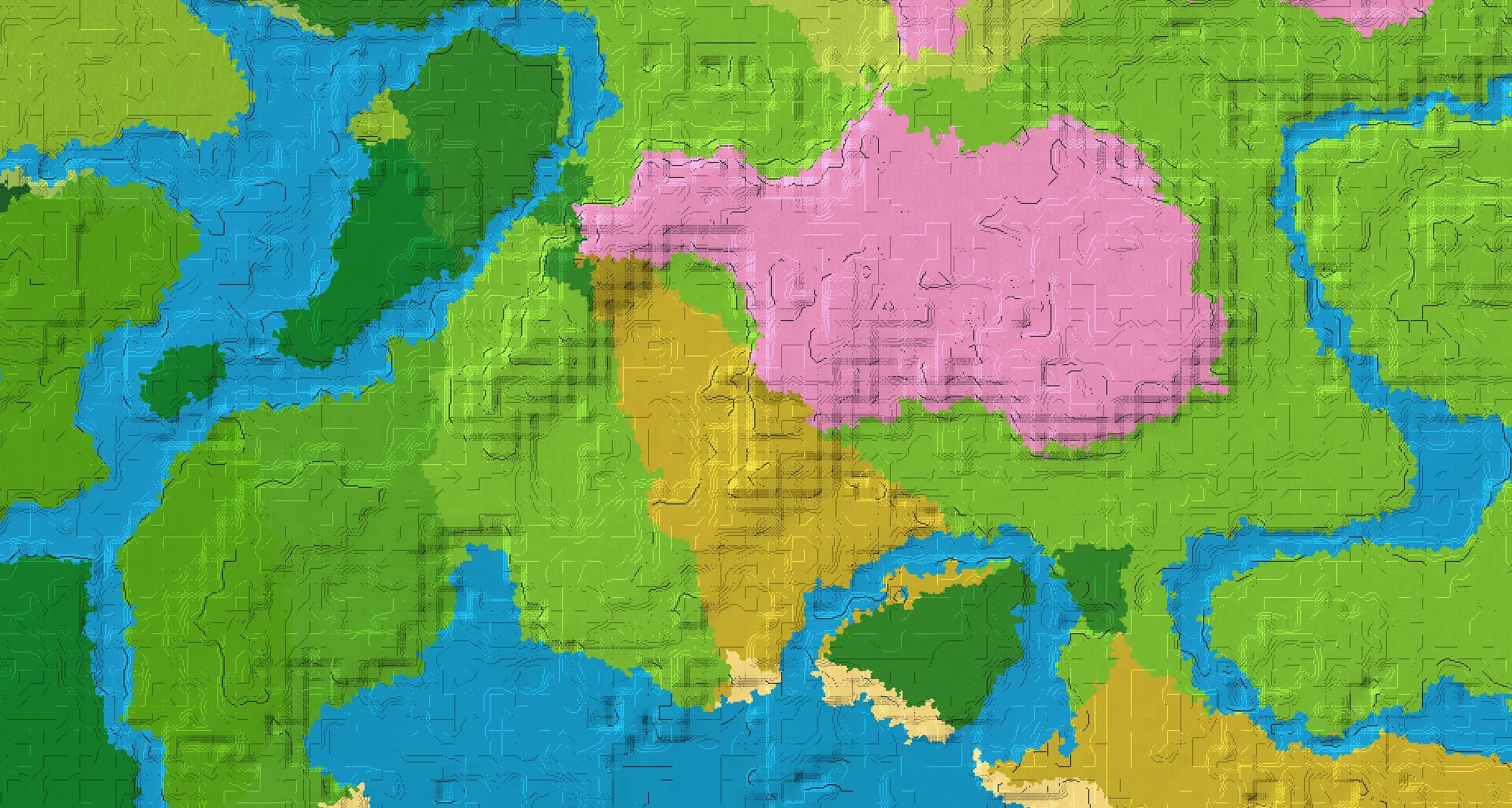 Seed map — Village and Pillager Outpost from Sparse Jungle