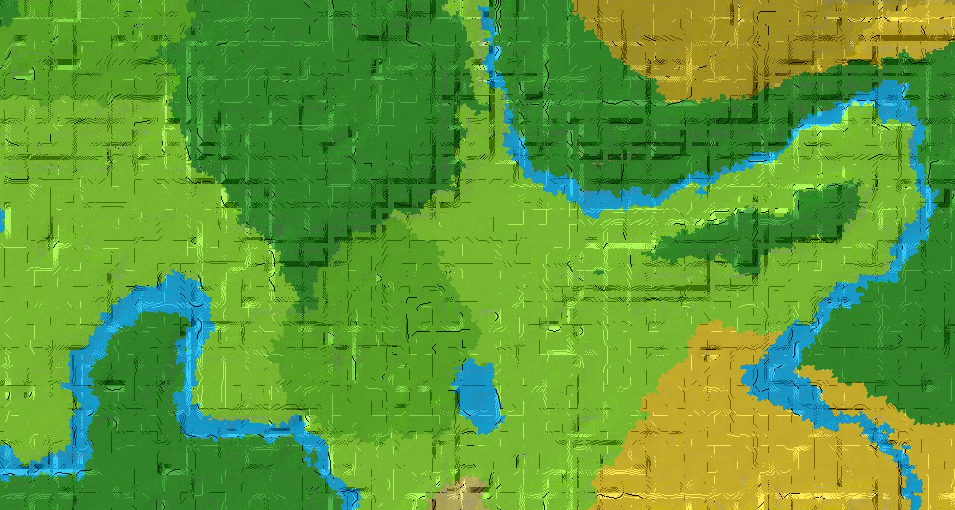 Seed map — 4 Villages near a Plains Start with Ruined Portal