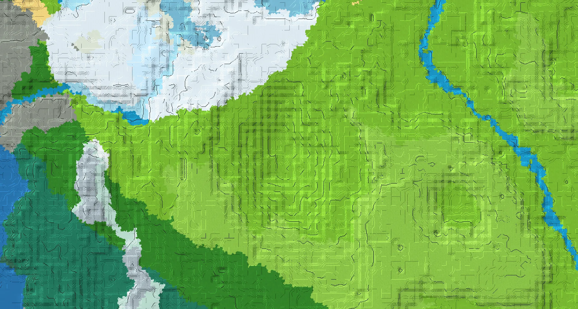 Seed map — Badlands lake village