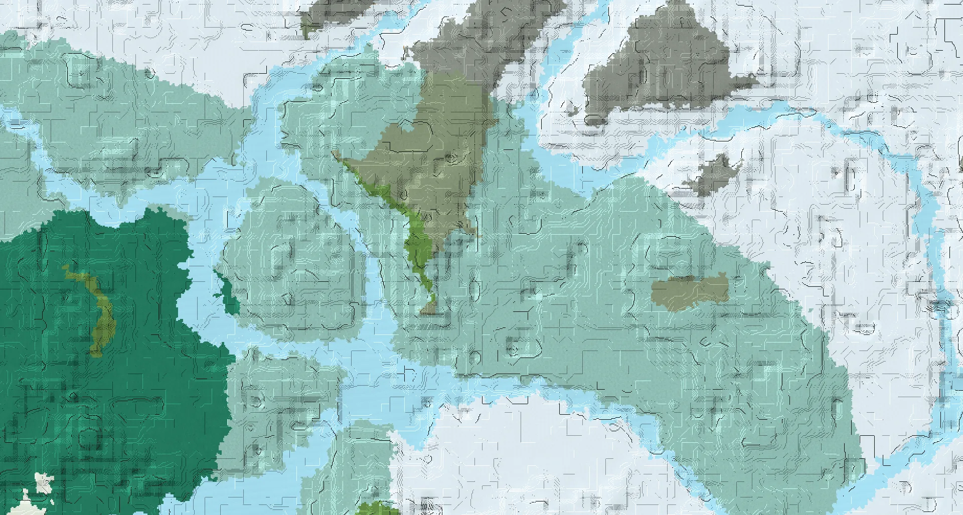 Seed map — Trail Ruins North of a Snowy Plains Start with Trial Chambers