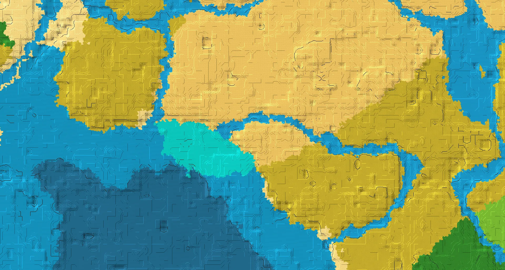 Seed map — Desert Start with Trial Chambers with Village