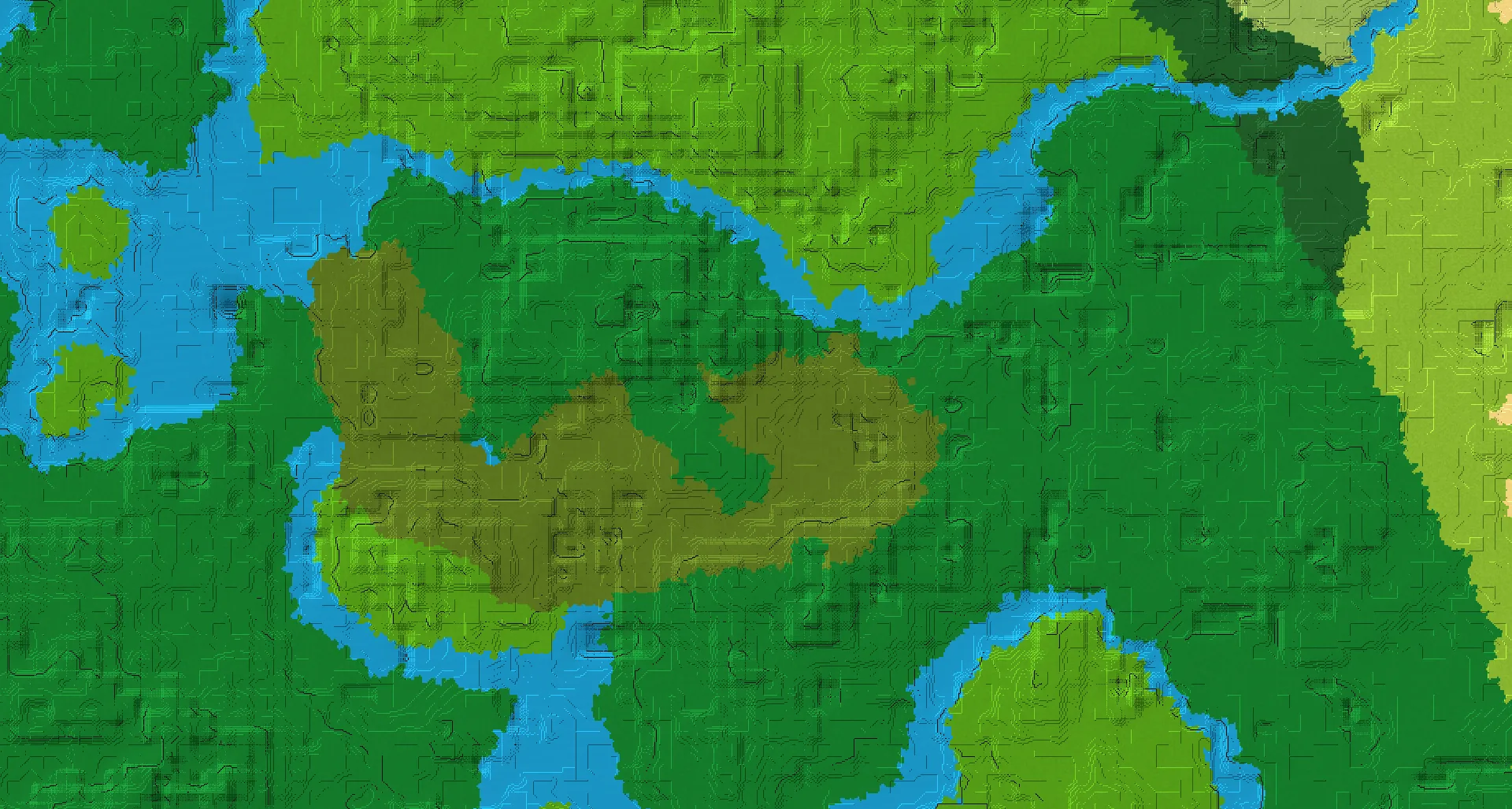 Seed map — Mangrove Swamp Southeast of a Lush Caves Start