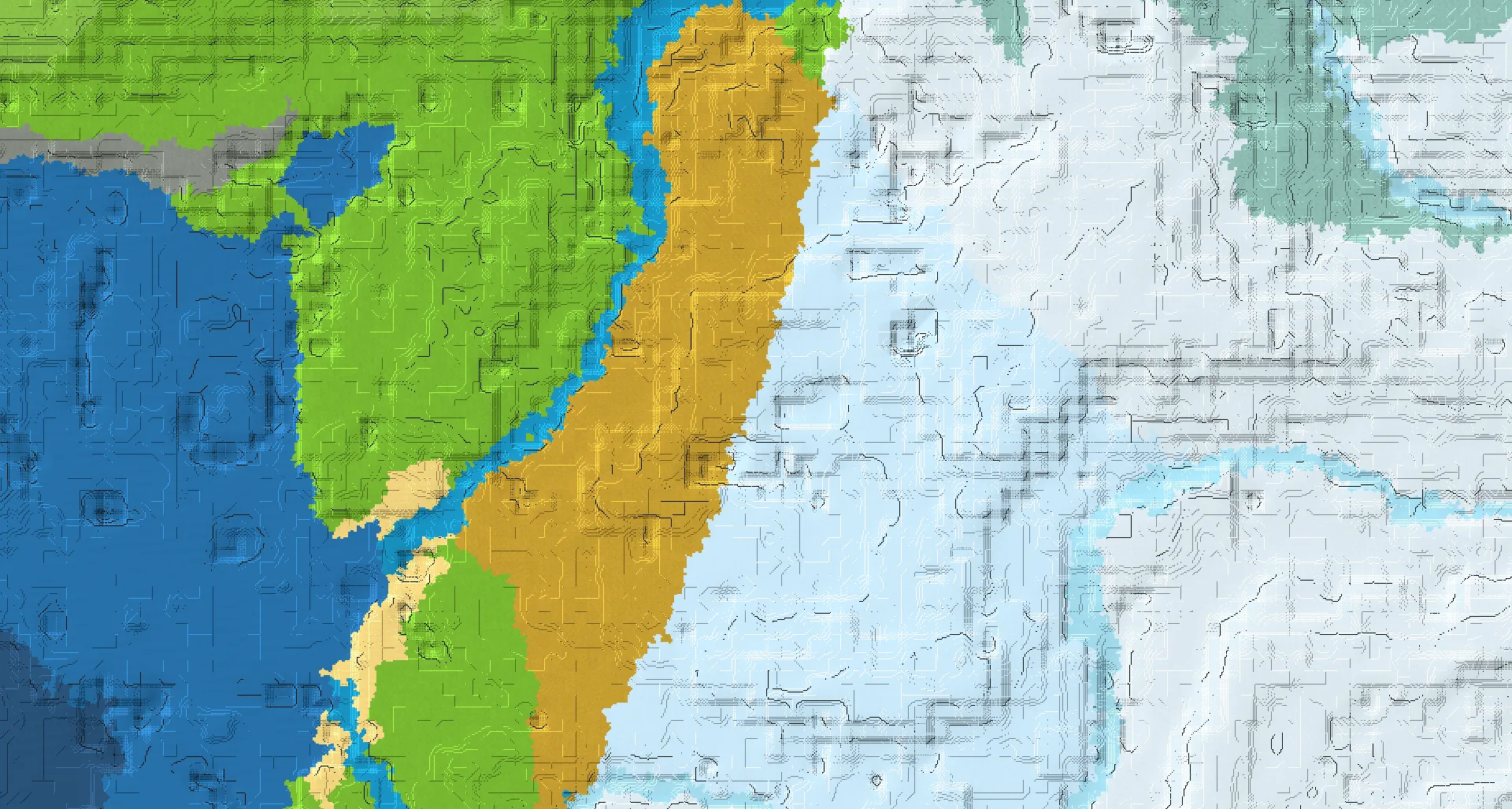 Seed map — Ice Spikes East of a Plains Start