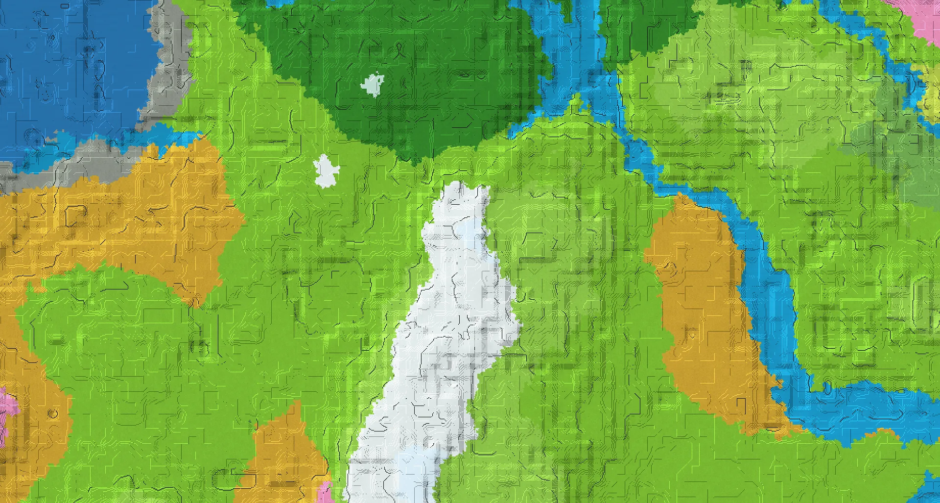 Seed map — Frozen Peaks Northeast of a Plains Start