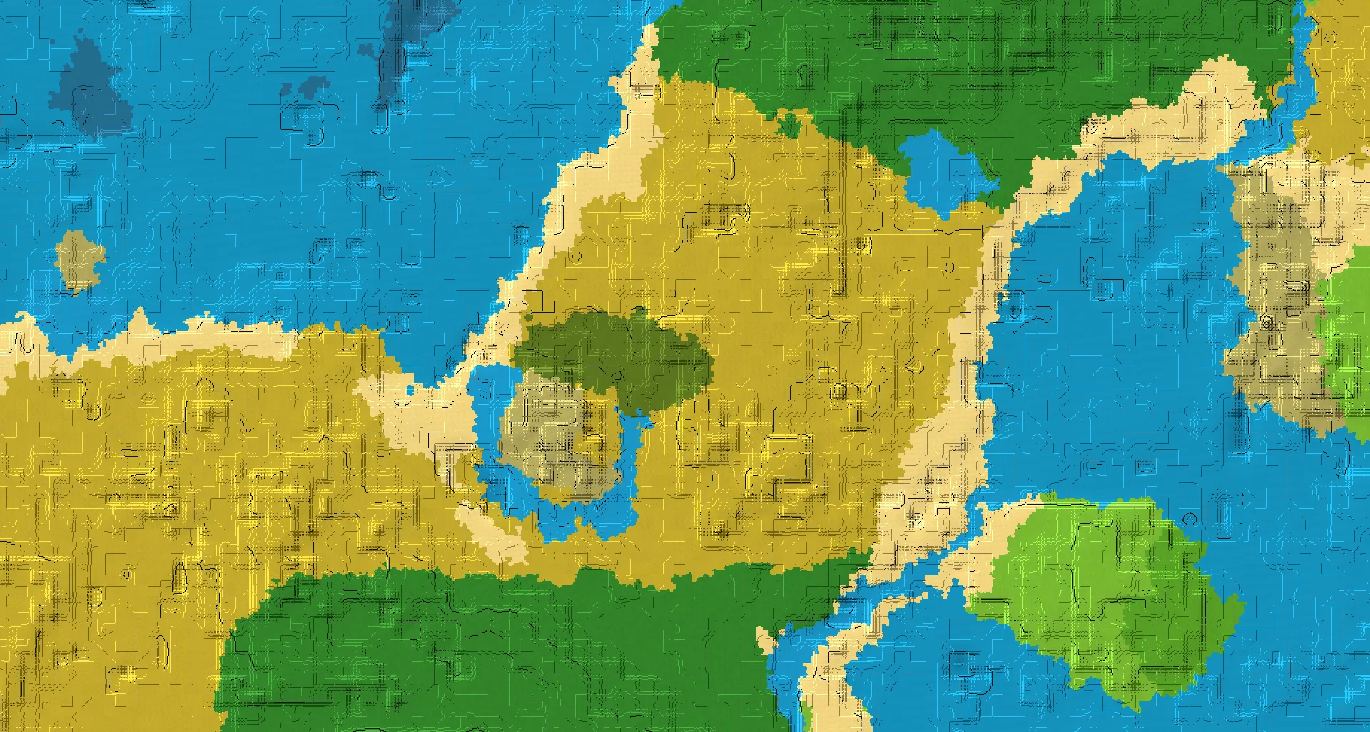 Seed map — Mangrove Swamp Northwest of a Savanna Start with Village