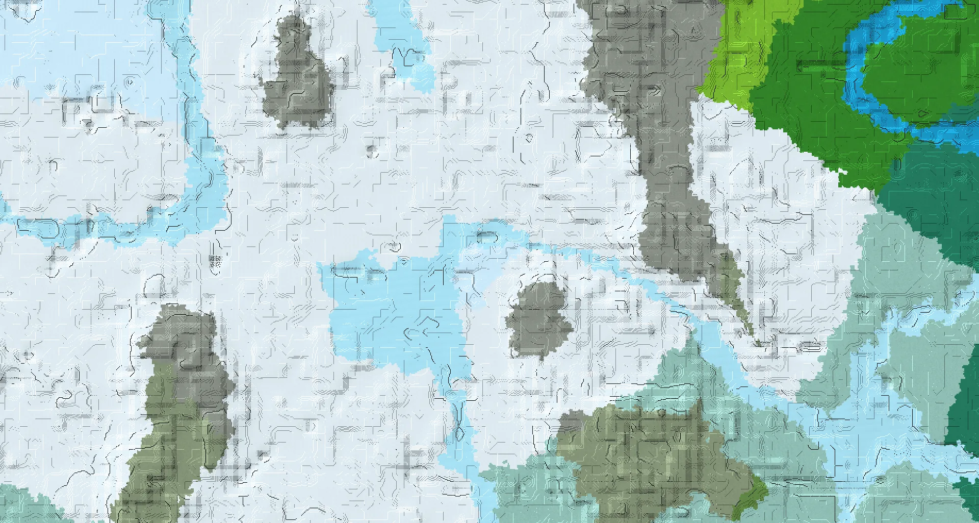Seed map — Ice Spikes Southwest of a Forest Start with Trial Chambers