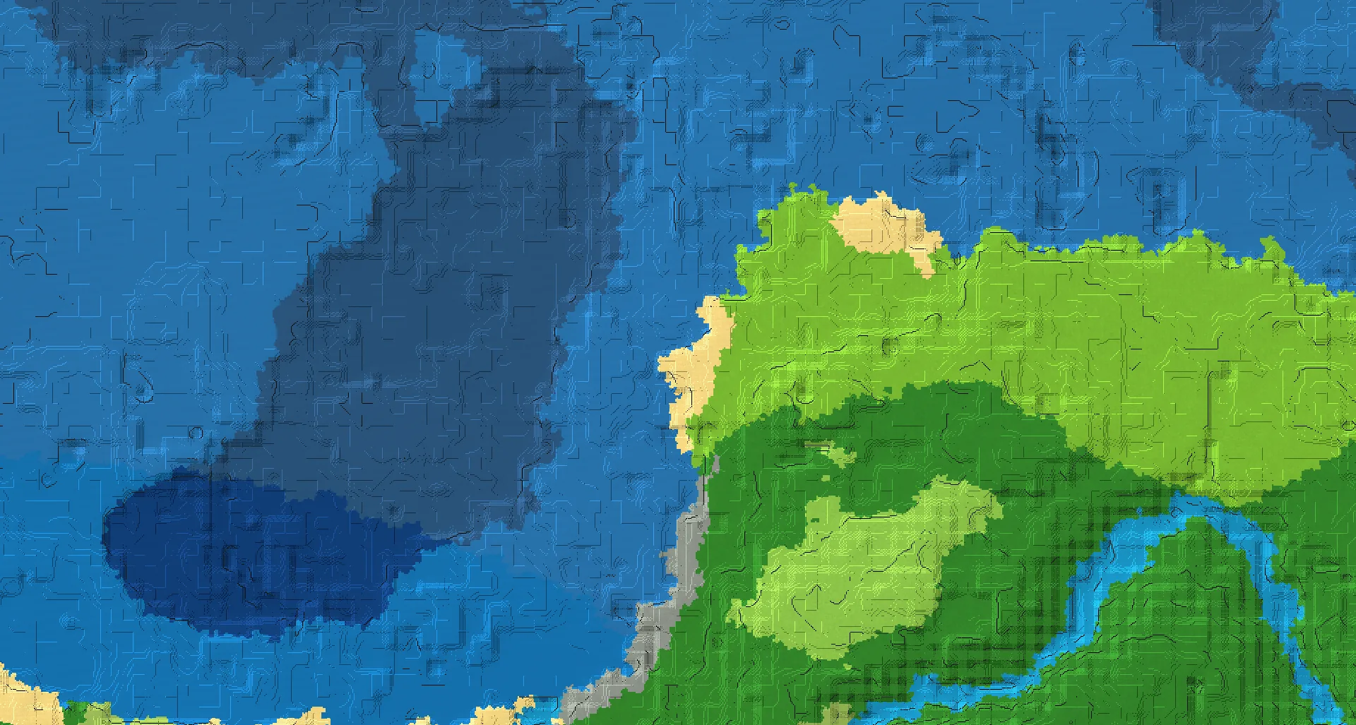 Seed map — Cold Ocean Northwest of a Beach Start