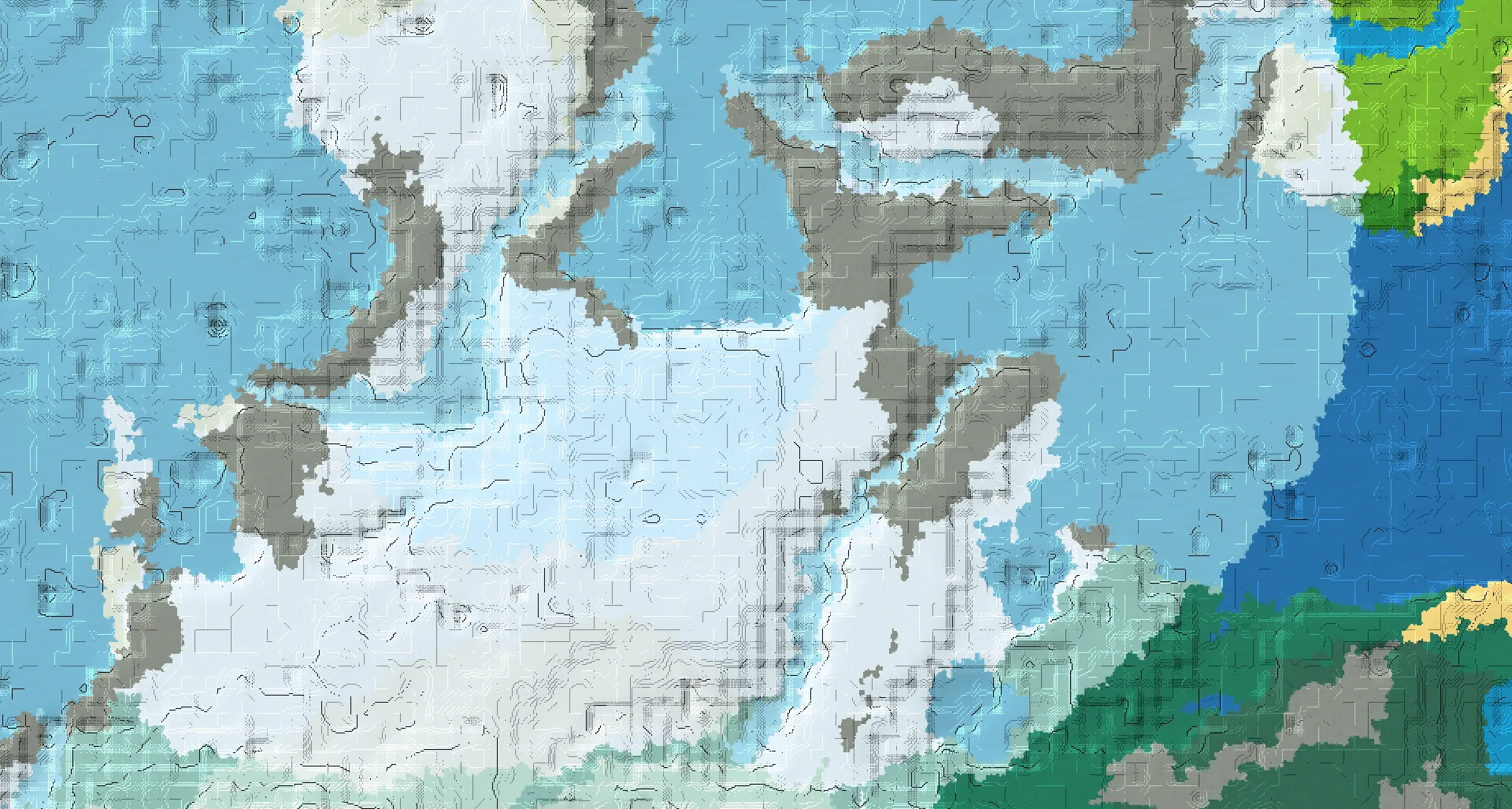 Seed map — Ice spikes at spawn