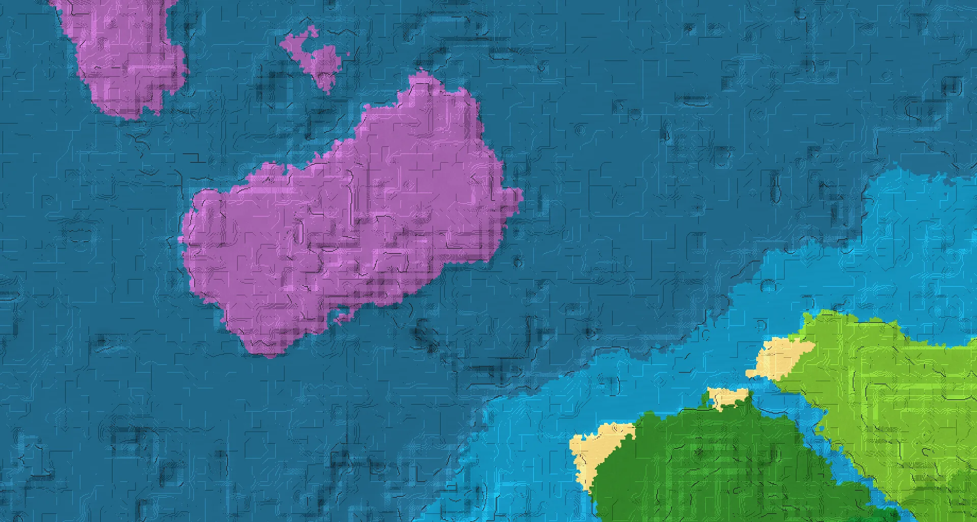 Seed map — Mushroom Fields and Shipwreck from Forest
