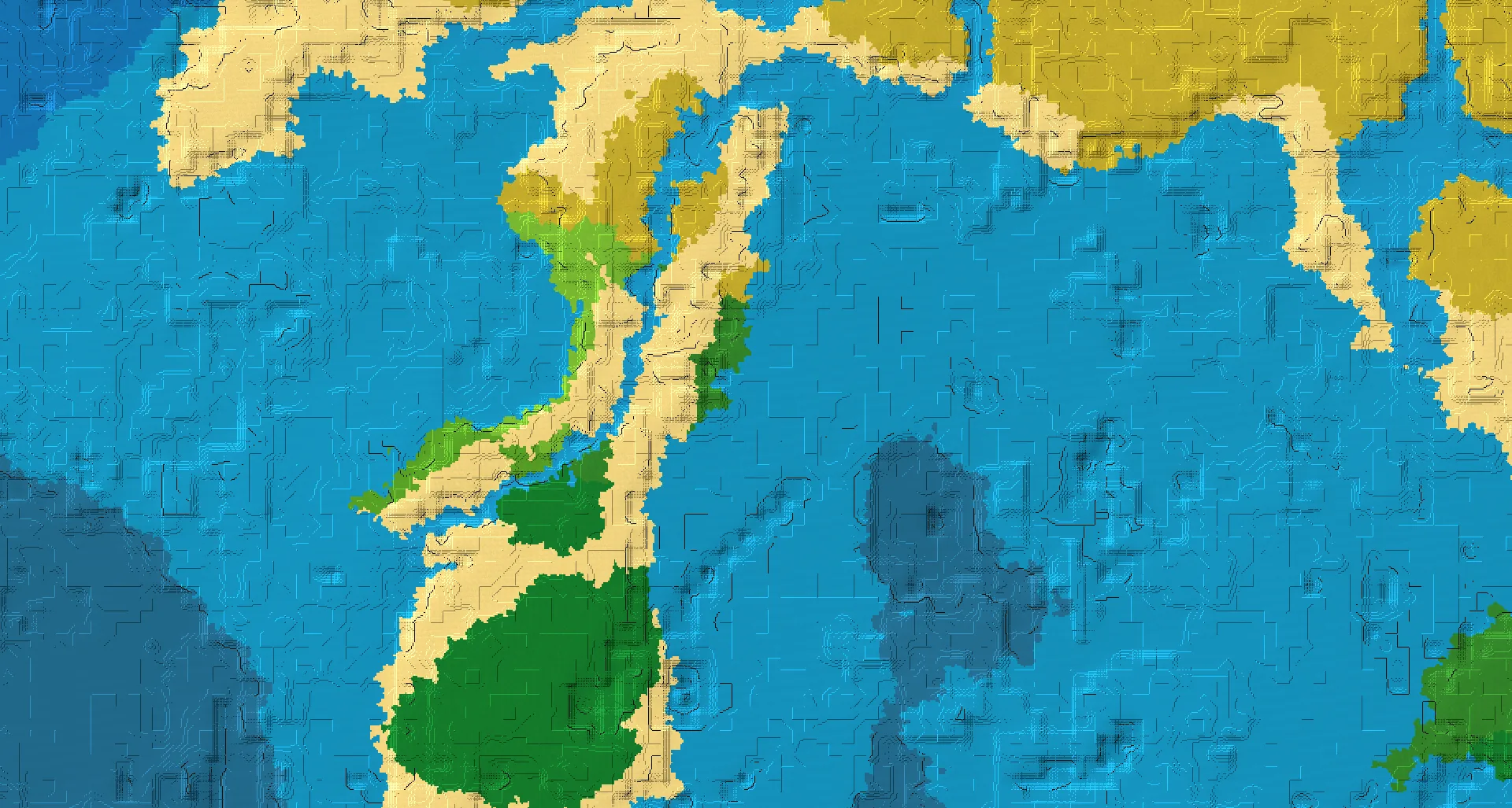 Seed map — Ocean Ruins Northeast of a Jungle Start