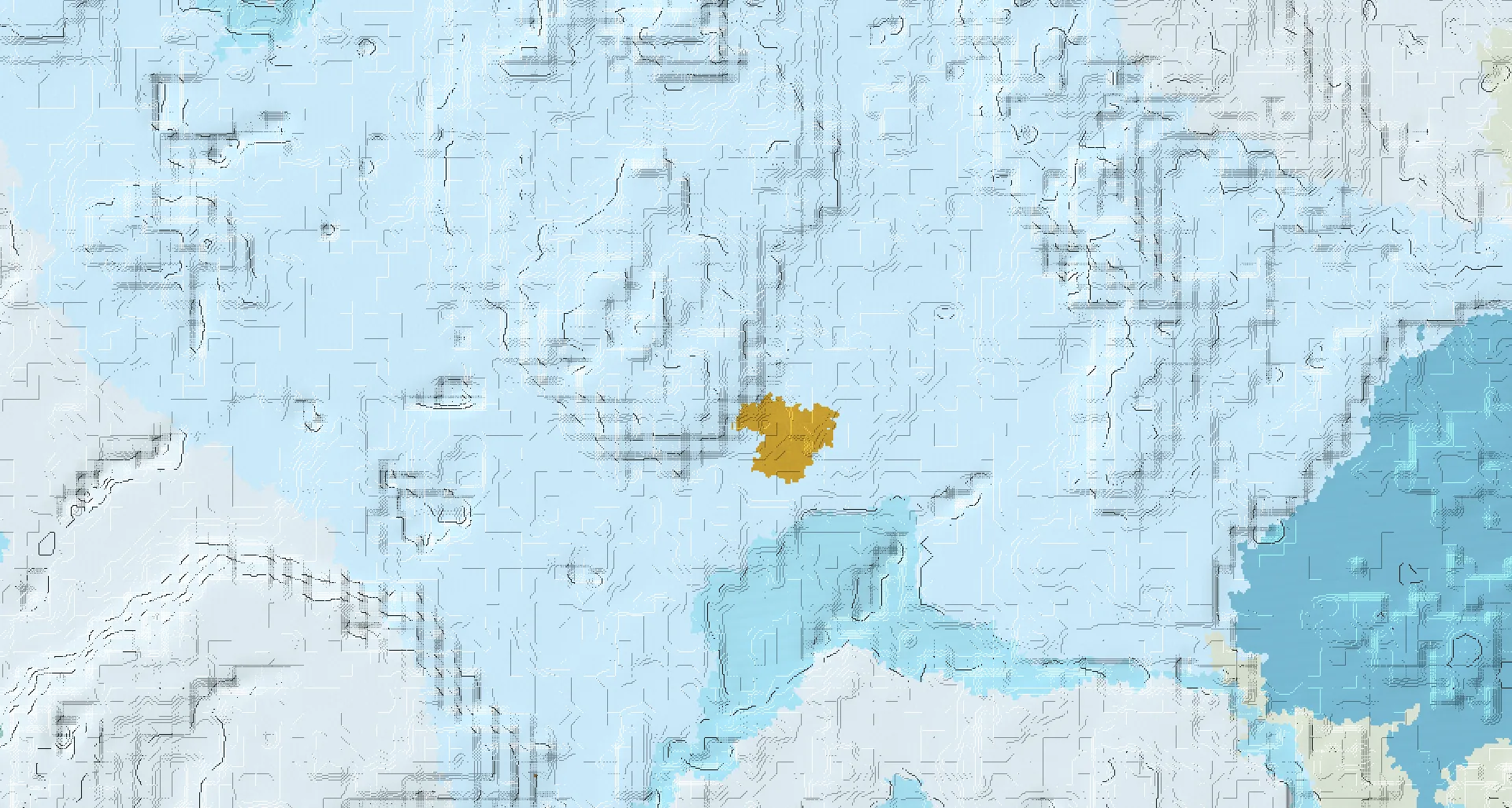 Seed map — Ice spikes fortress