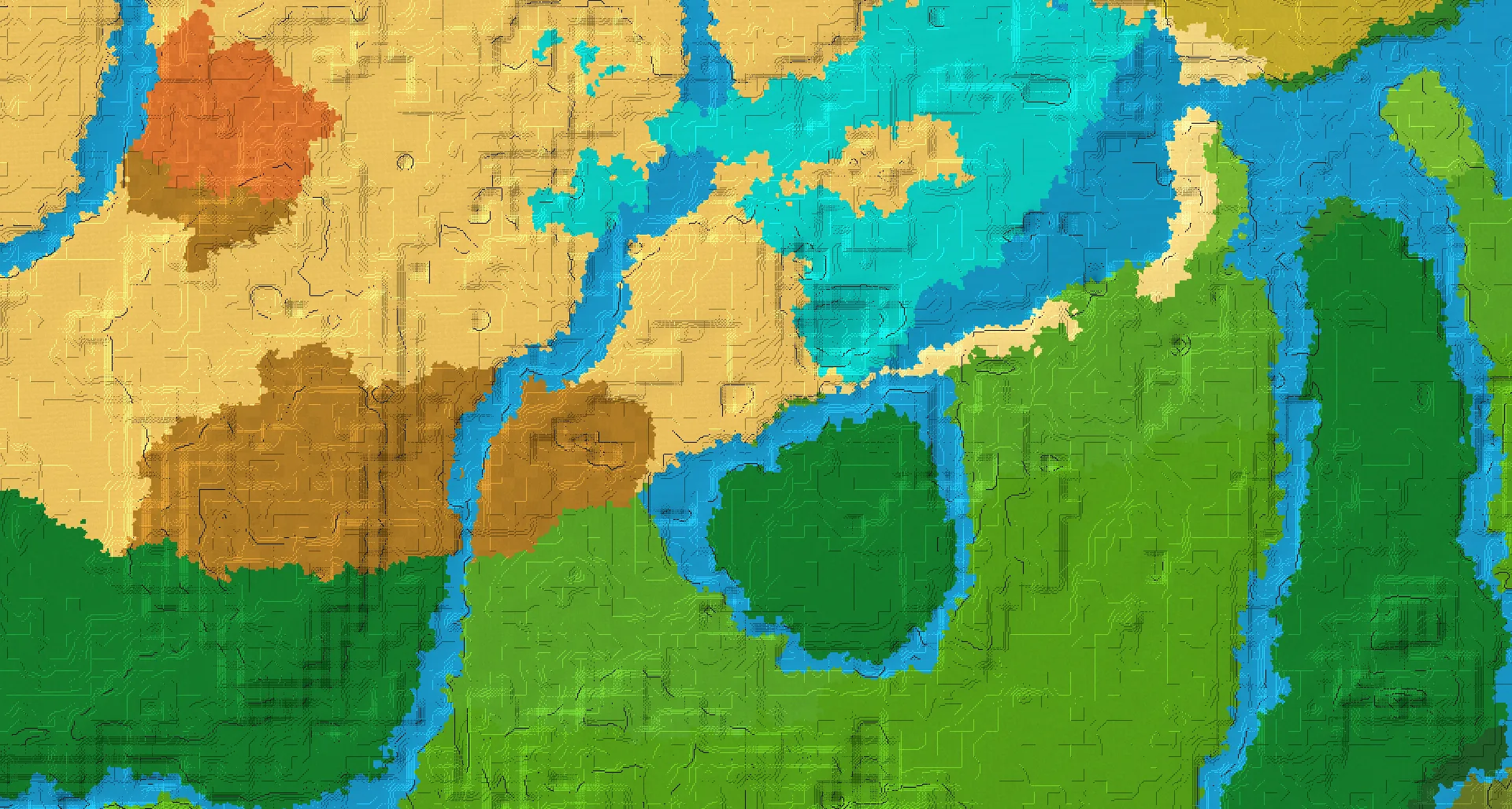 Seed map — Desert village and Jungle temple